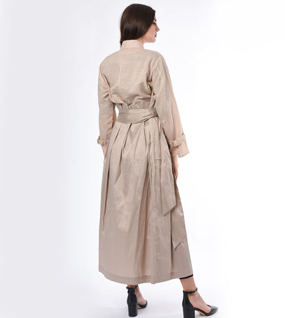 MOiSTREET Belt Abaya with Heavy Pleated Detail (6701405700280)