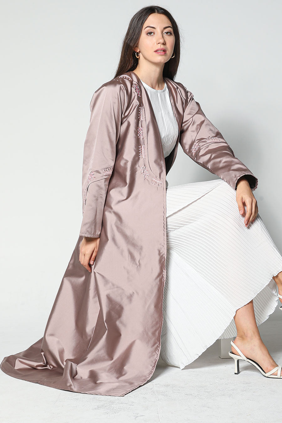 MOiSTREET Victoria Satin Abaya (7542252667107)