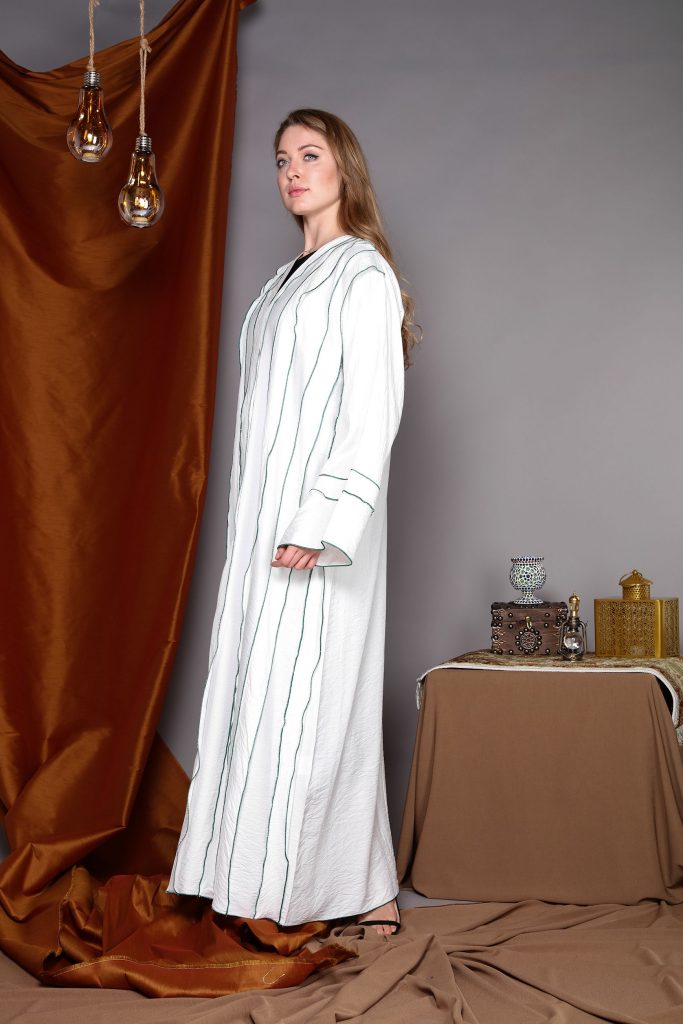 MOiSTREET White Flayer Abaya (6701403340984)