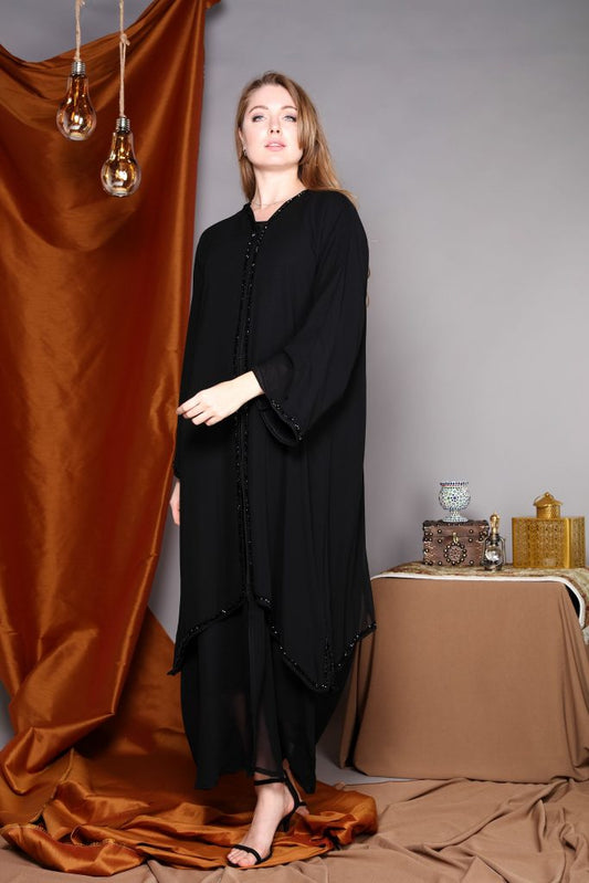 Double Chiffon Abaya (6701403472056)