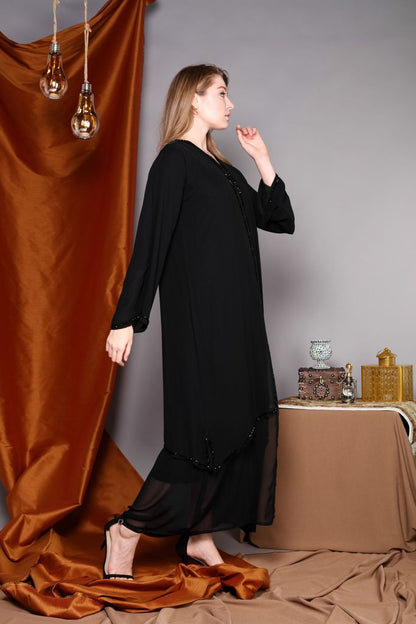 Double Chiffon Abaya (6701403472056)