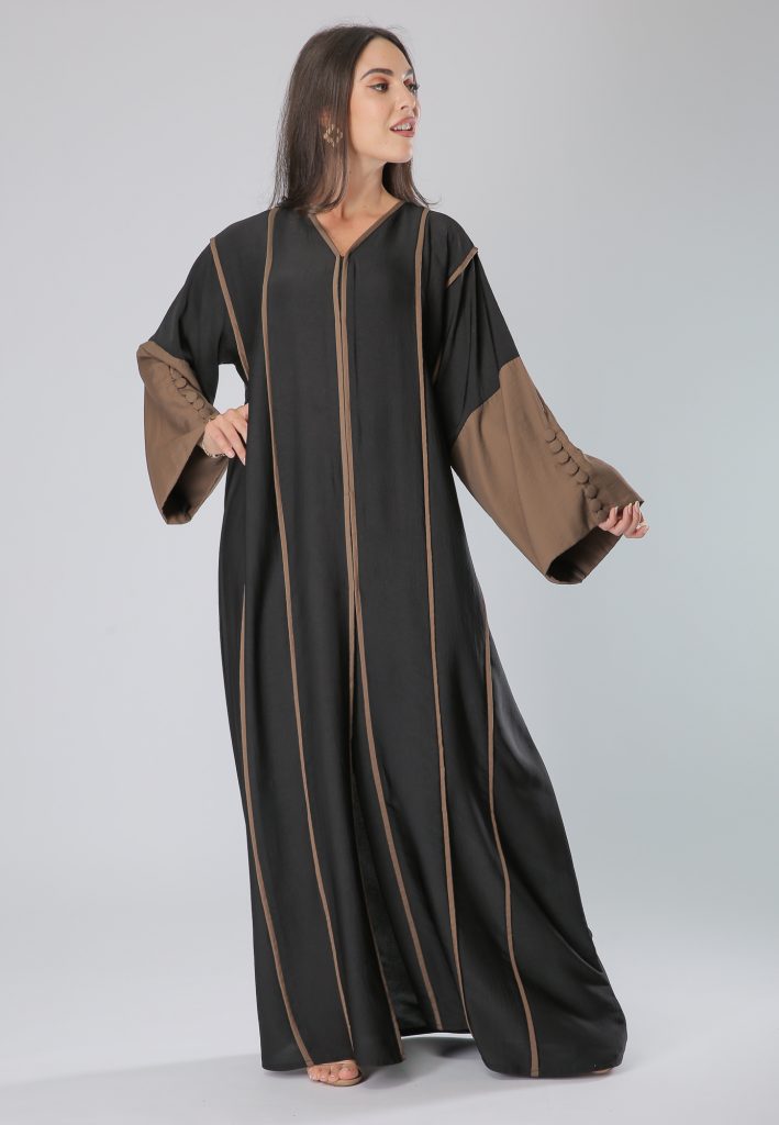 Button Sleeves Abaya (6701400588472)