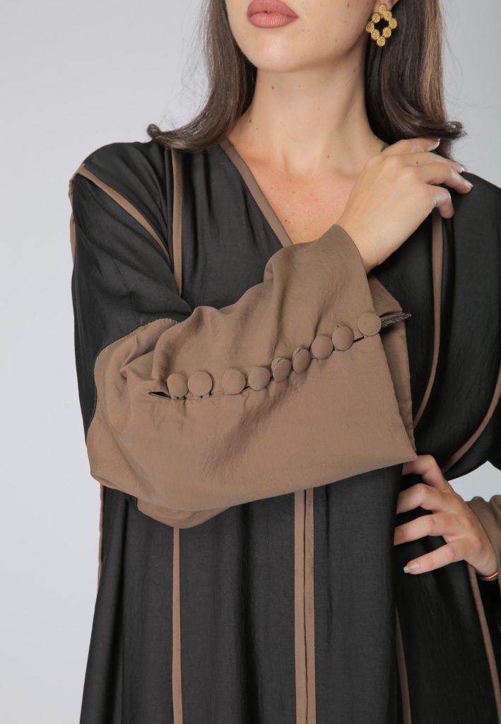 Button Sleeves Abaya (6701400588472)