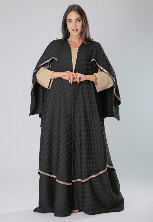 Batwing Sleeves Flared Abaya (6701401112760)