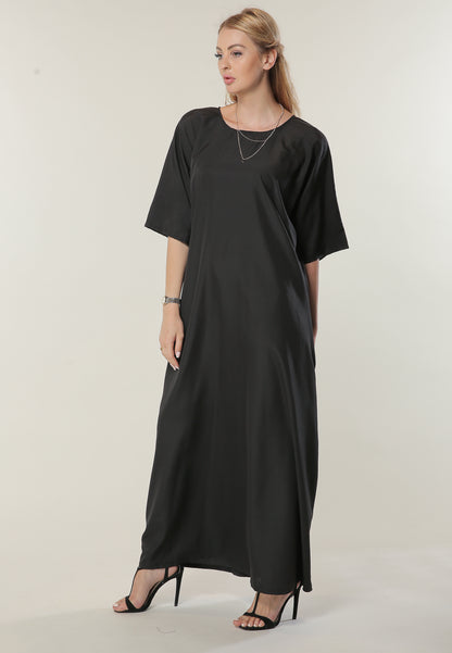 MOiSTREET Solid Black Under Abaya (6701413826744)
