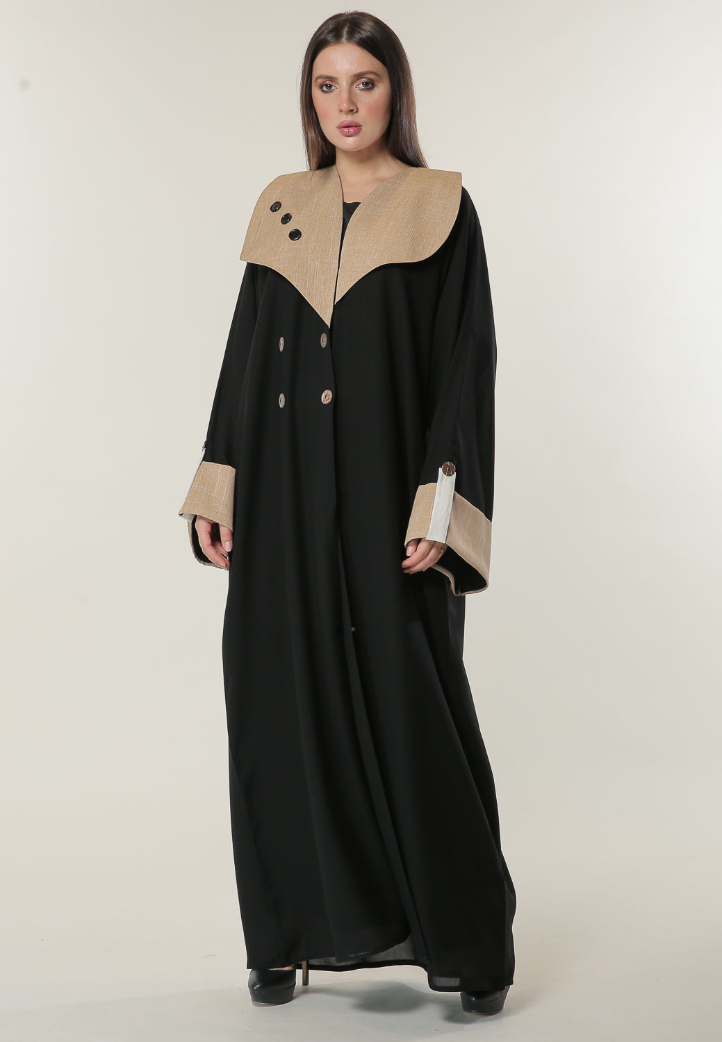 Shop Casual Black Abaya (6701410058424)