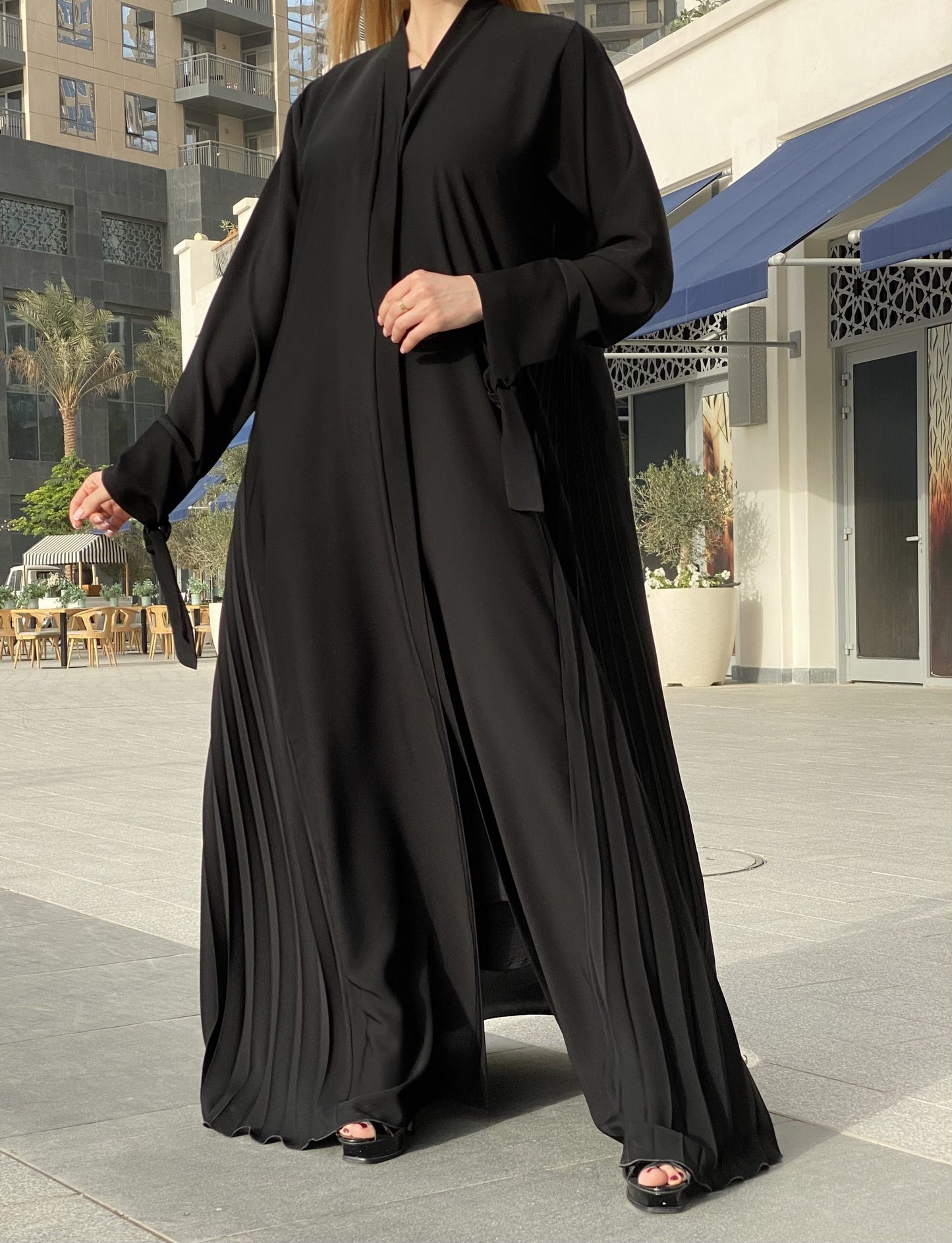 MOiSTREET Nida Black Abaya Set with Under Dress & Sheila (6701418741944)