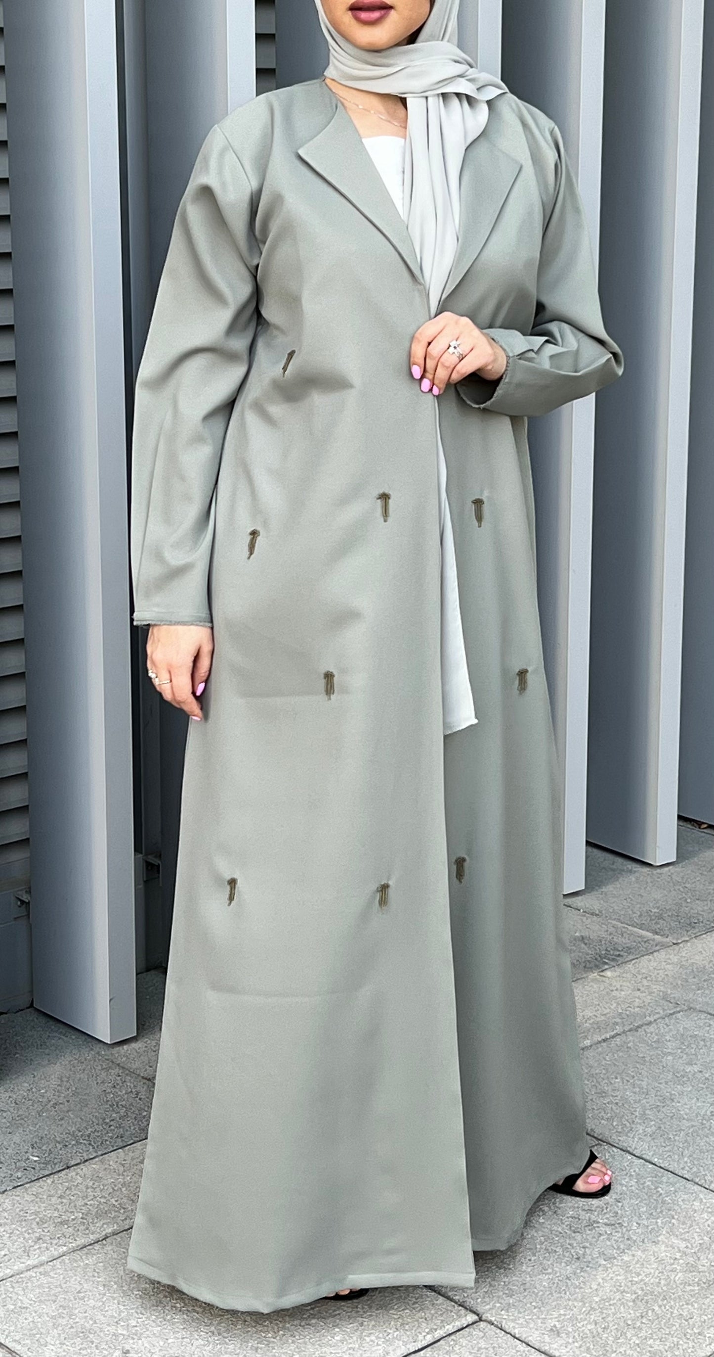 MOiSTREET Polyester Green Abaya (7633741218019)