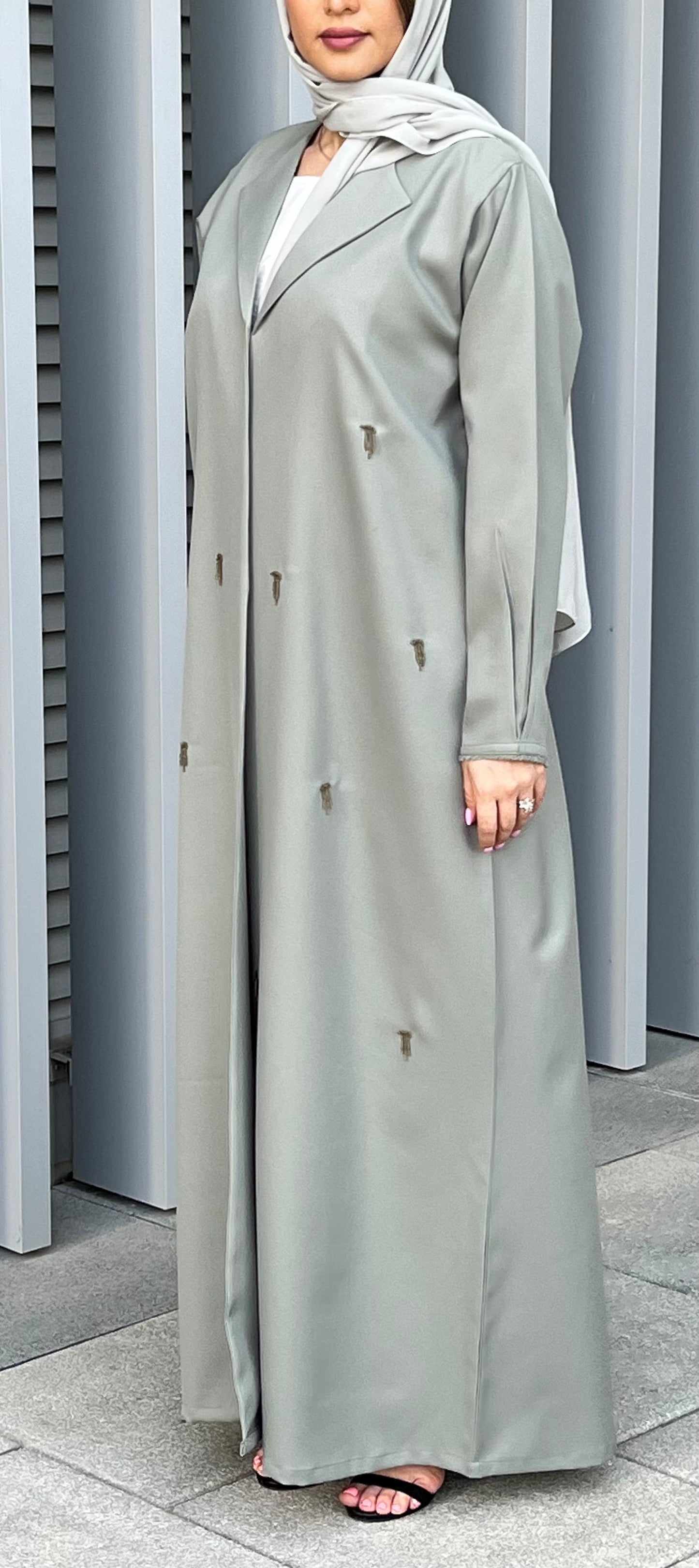 MOiSTREET Polyester Green Abaya (7633741218019)