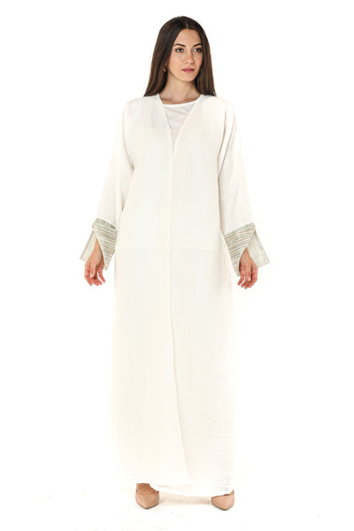 MOiSTREET Pleated Fabric Abaya (7542276784355)
