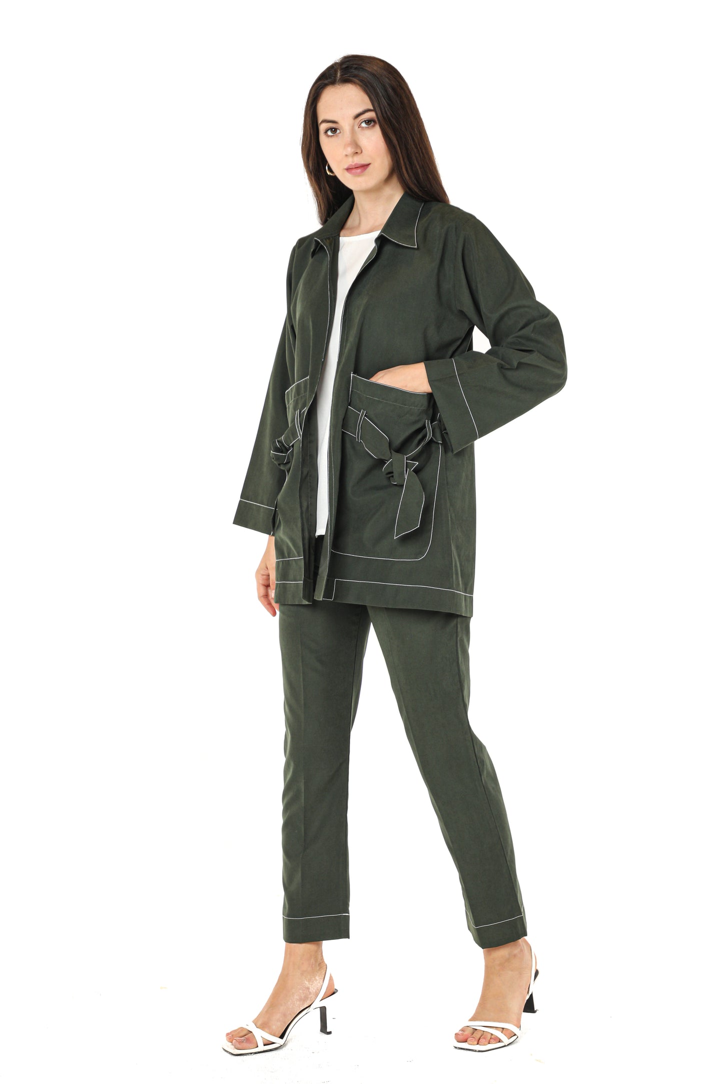 MOiSTREET Shamua Fabric Jacket and Pants with Crepe Top (7547332460771)