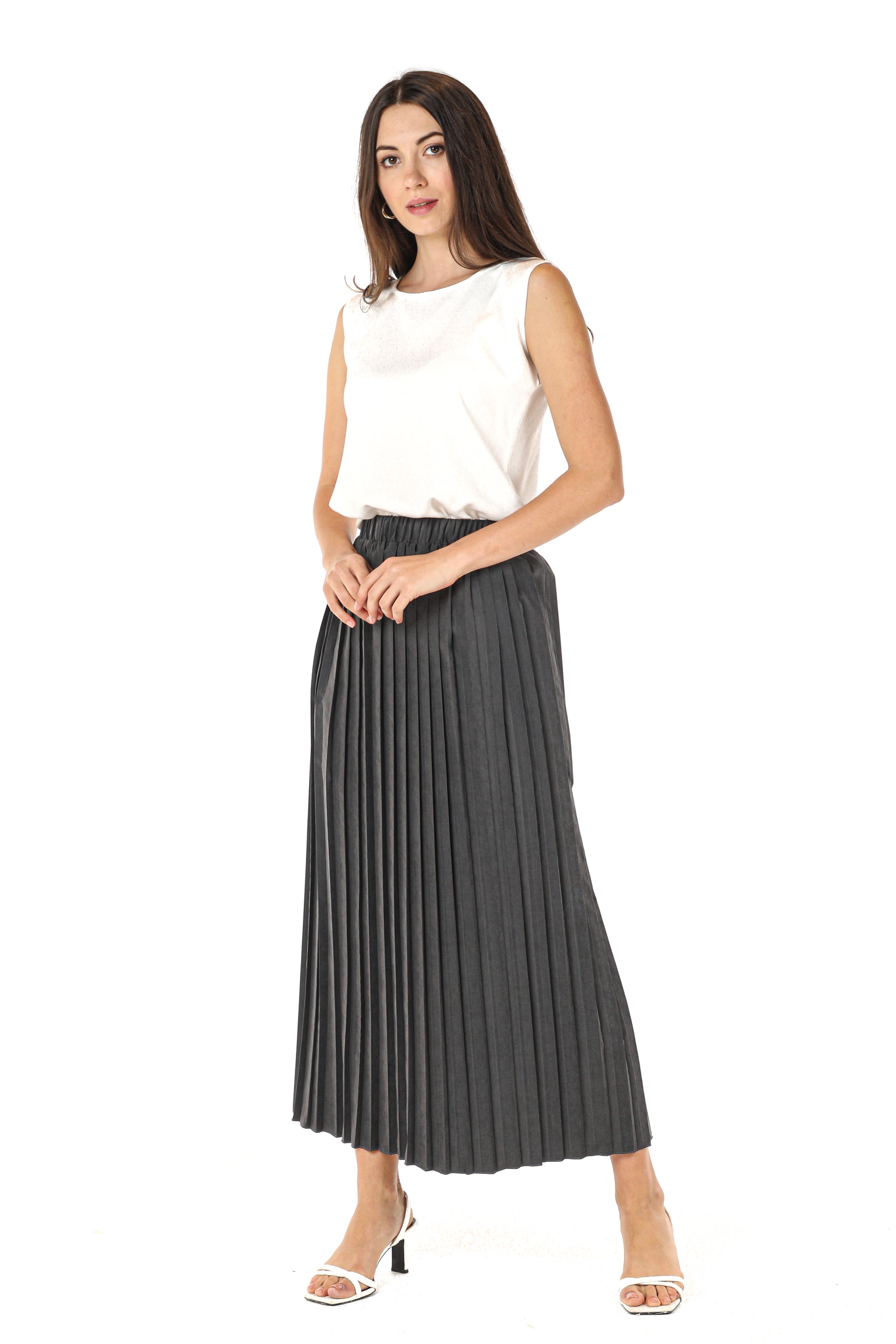 MOiSTREET Black Shamua Pleated Skirt (7580580118755)