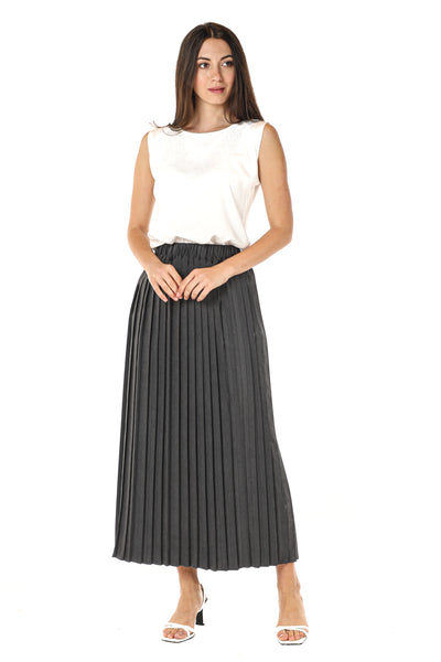 MOiSTREET Black Shamua Pleated Skirt (7580580118755)