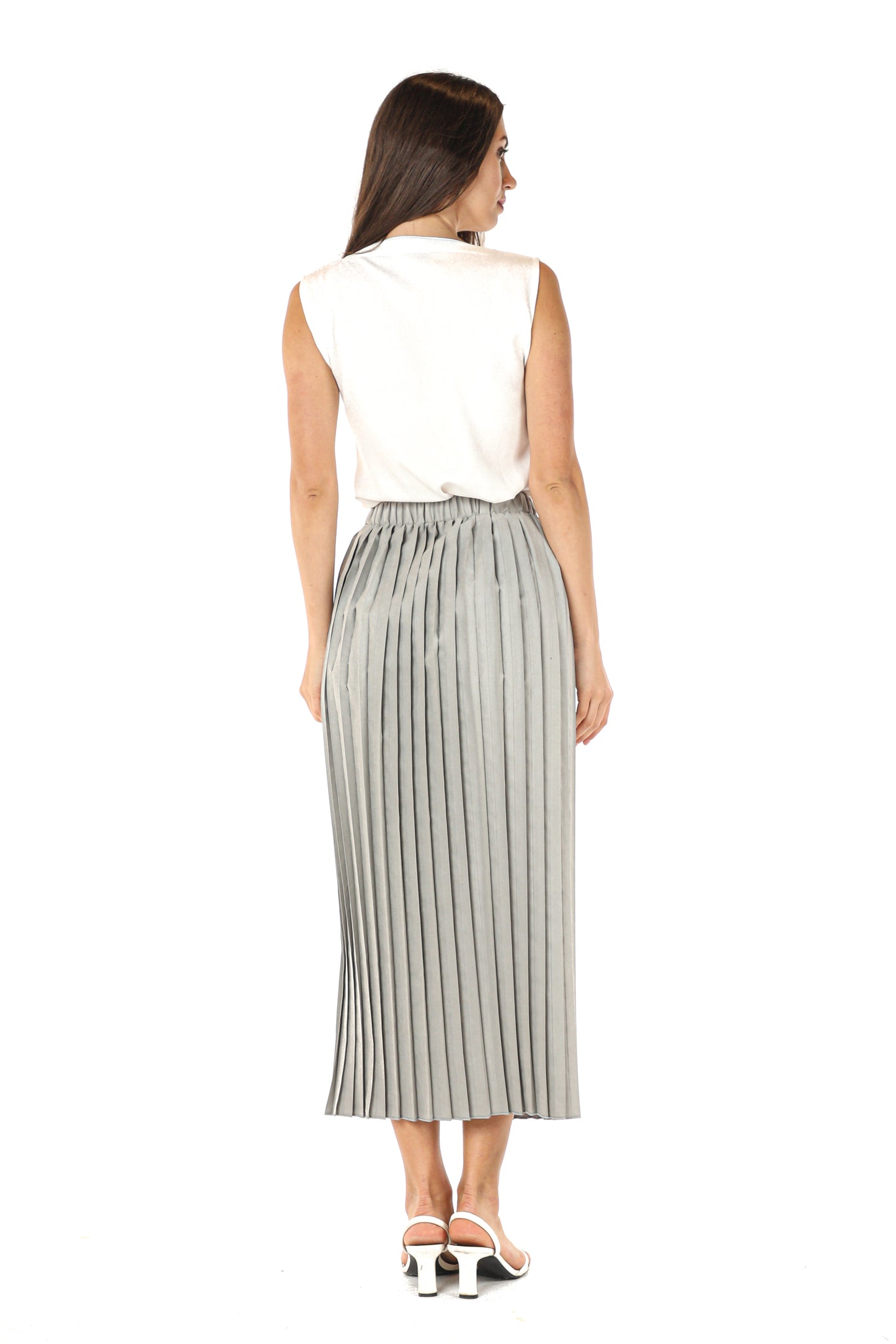 MOiSTREET Grey Shamua Pleated Skirt (7580616786147)