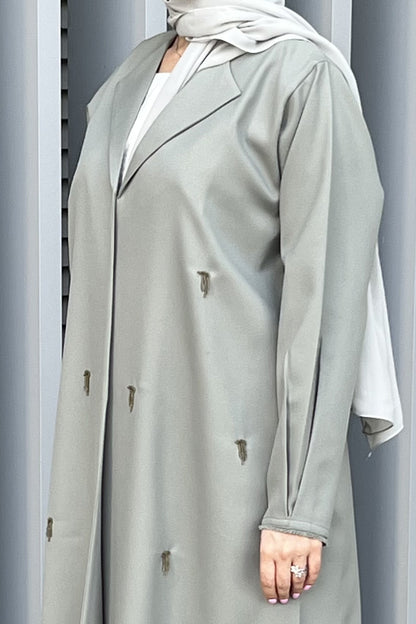 MOiSTREET Polyester Green Abaya (7633741218019)