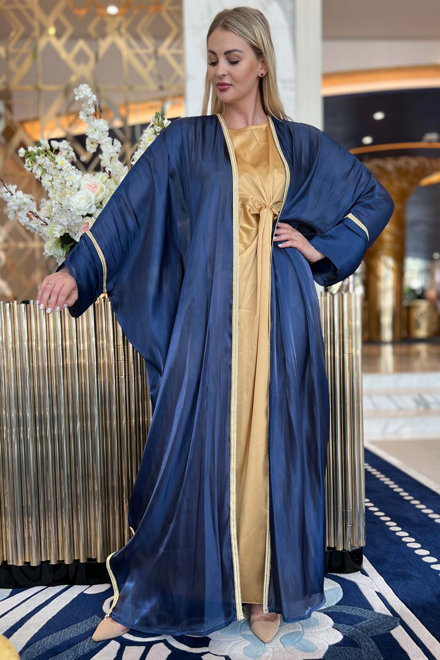 MOiSTREET Pearl Rotana Shimmer Bhist Abaya Set (7896545198307)