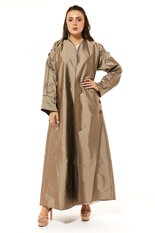 MOiSTREET Tan Casual Abaya (7482393821411)