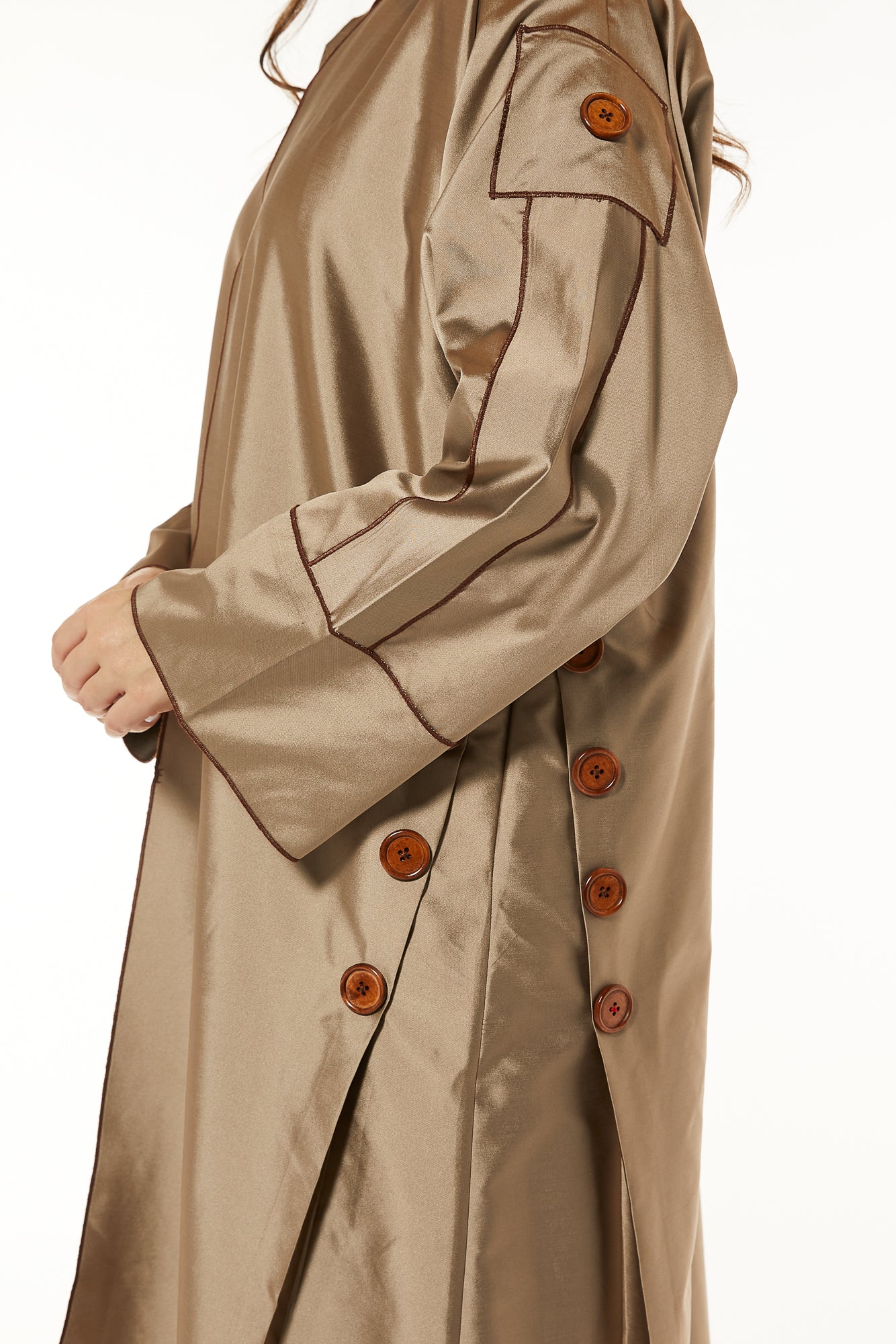 MOiSTREET Tan Casual Abaya (7482393821411)