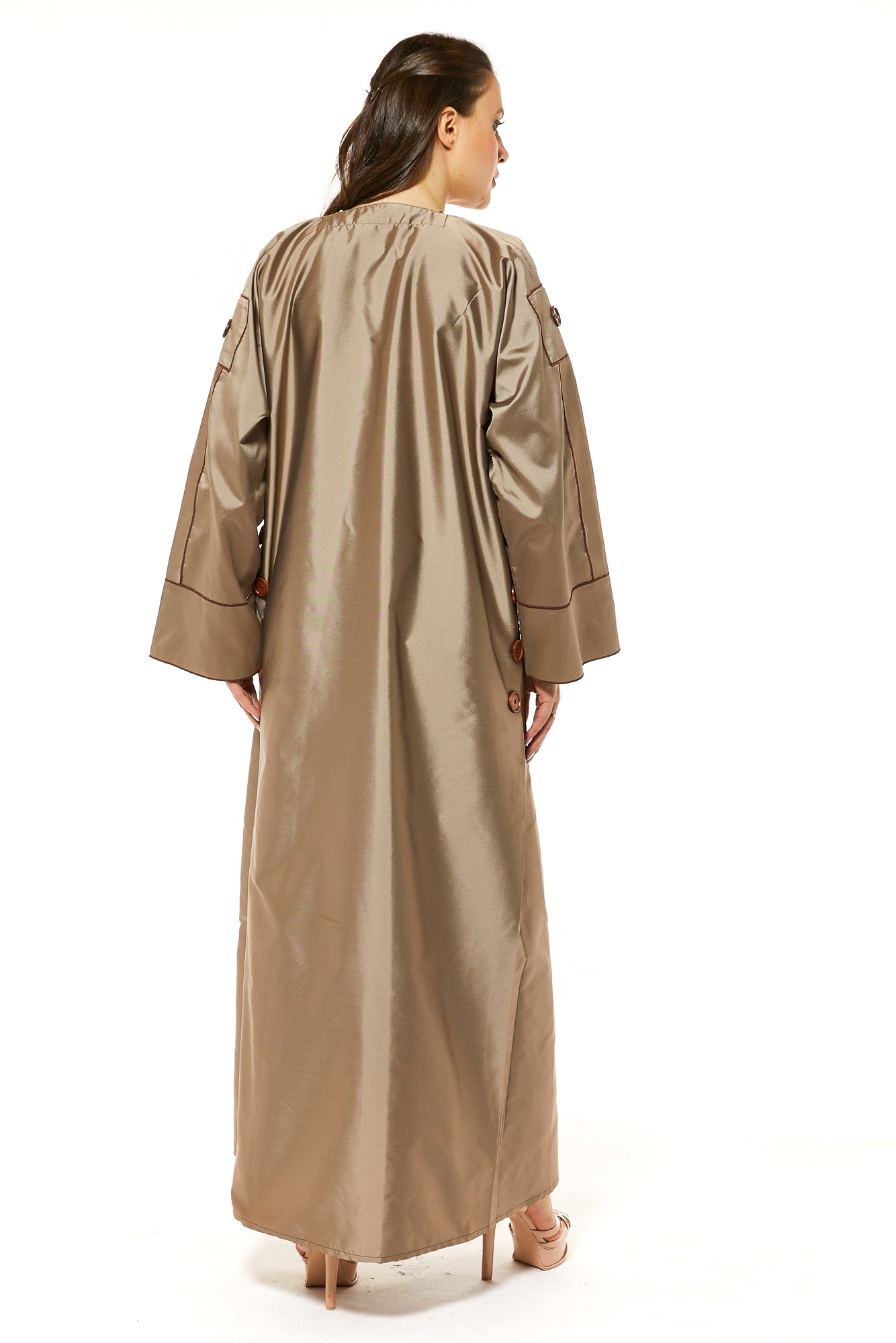 MOiSTREET Tan Casual Abaya (7482393821411)