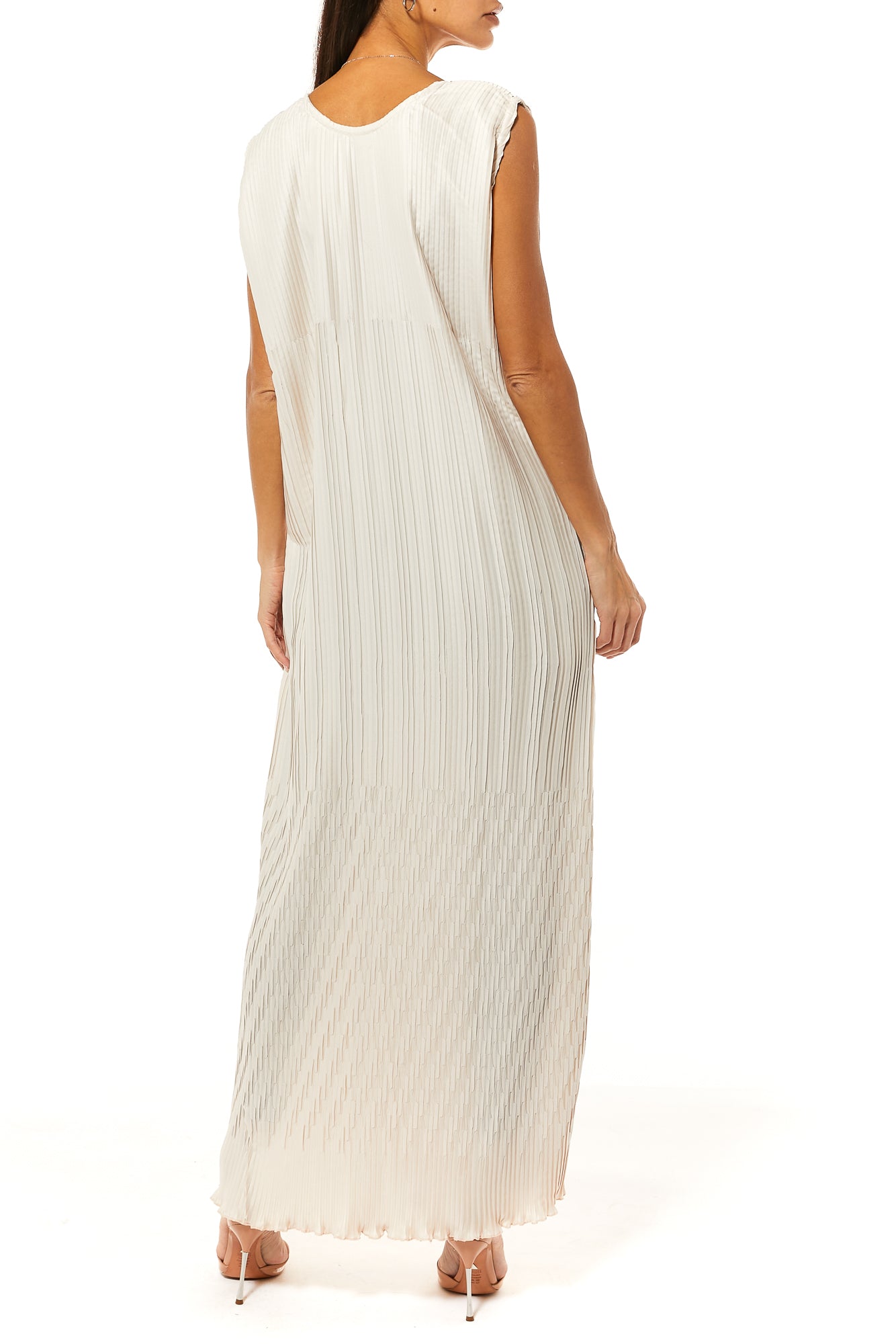 MOiSTREET Cream Pleated Under Dress (7482473414883)