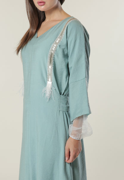 MOiSTREET Green Kaftan (6701410517176)