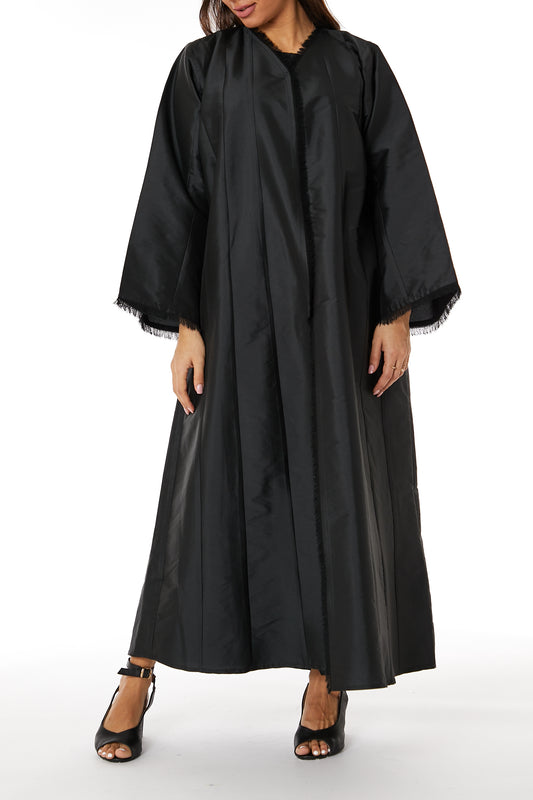 Copy of MOiSTREET Black Nida Embroidered Open Abaya (8053479538915)