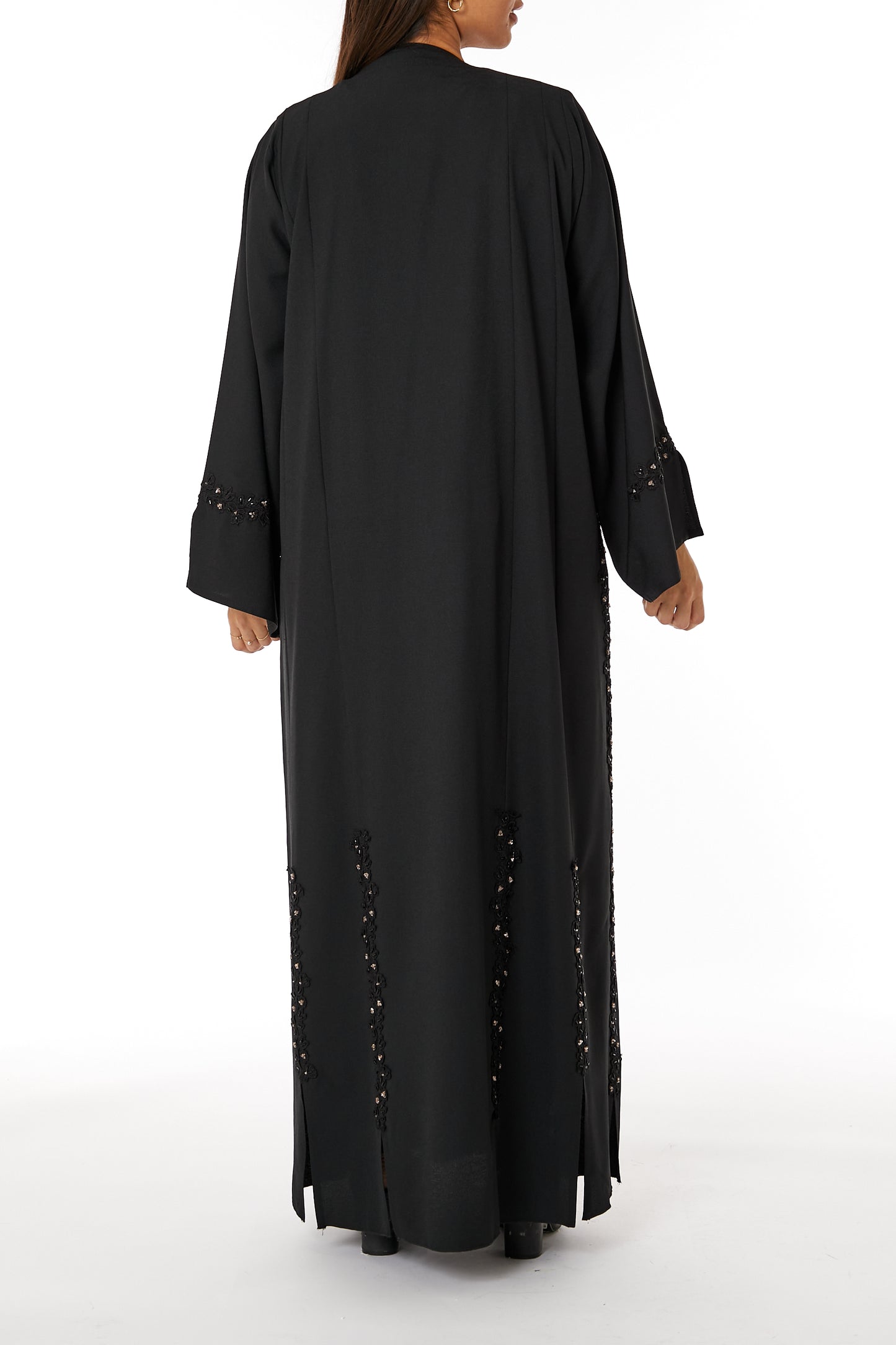 Copy of MOiSTREET Black Taffeta  Abaya (8053521481955)