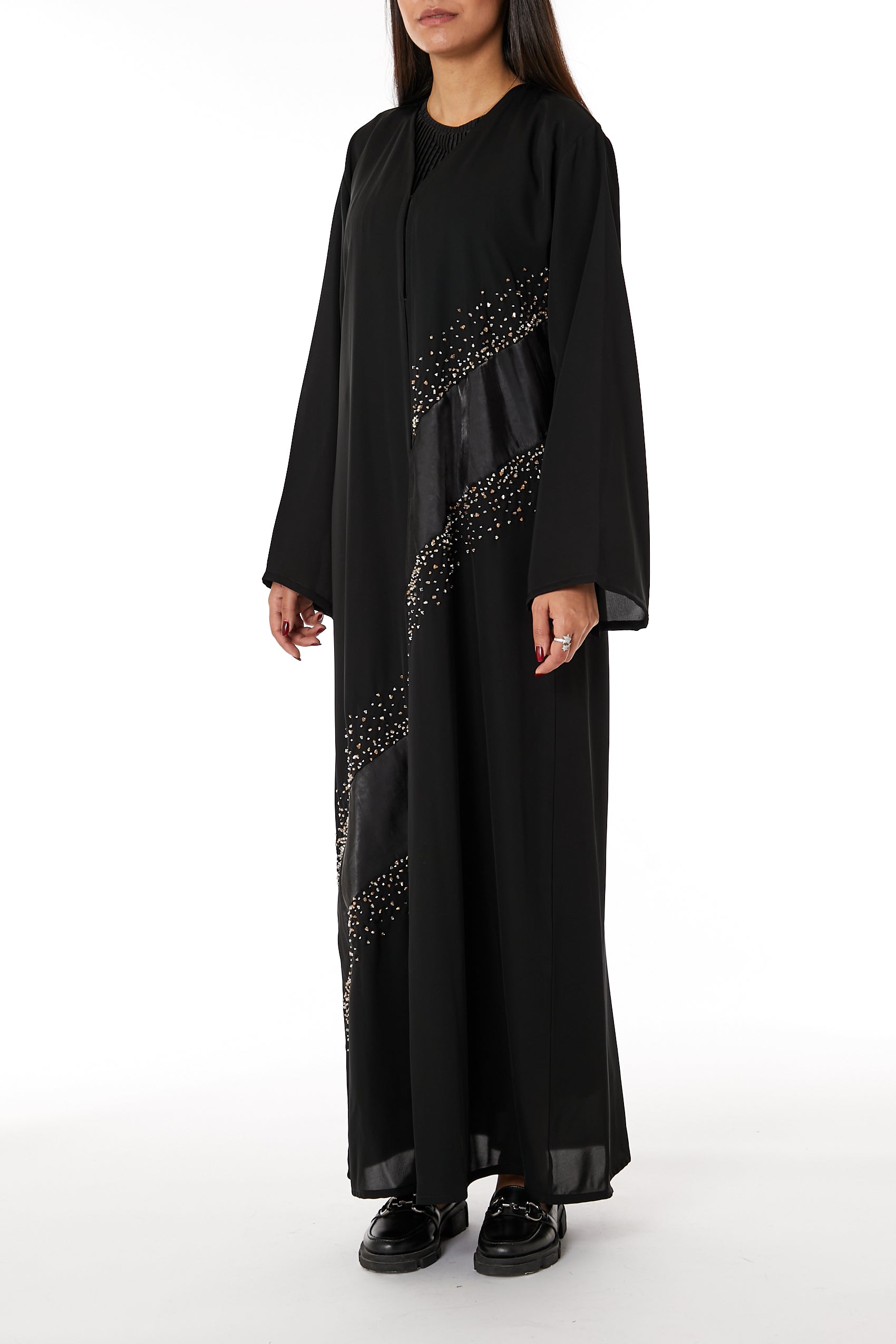 Copy of MOiSTREET Black Crepe Embroidered Abaya (8053525020899)