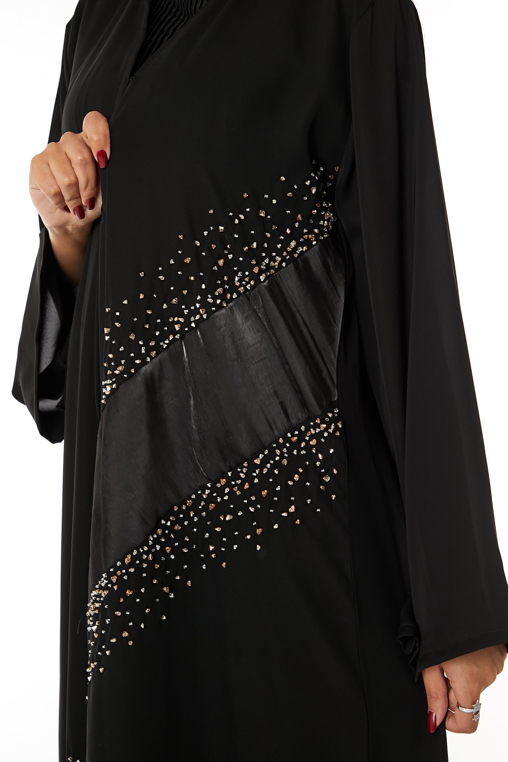 Copy of MOiSTREET Black Crepe Embroidered Abaya (8053525020899)