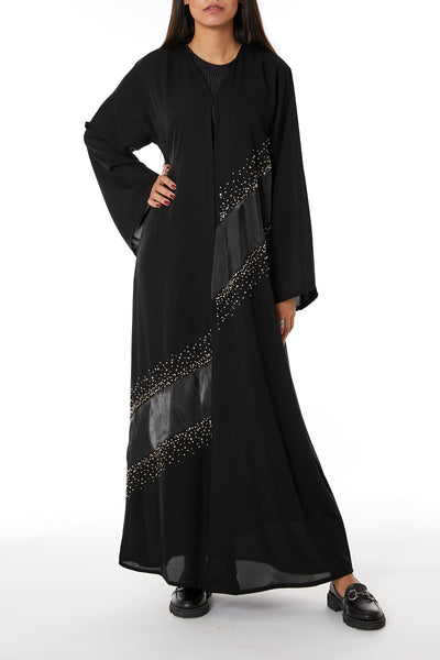 Copy of MOiSTREET Black Crepe Embroidered Abaya (8053525020899)
