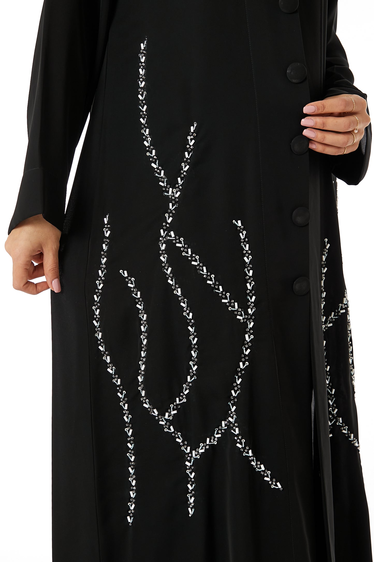 Copy of MOiSTREET Black Nida Embellished Abaya (8053707014371)