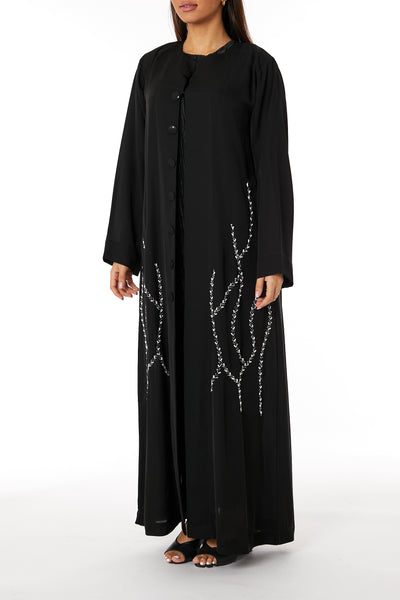 Copy of MOiSTREET Black Nida Embellished Abaya (8053707014371)