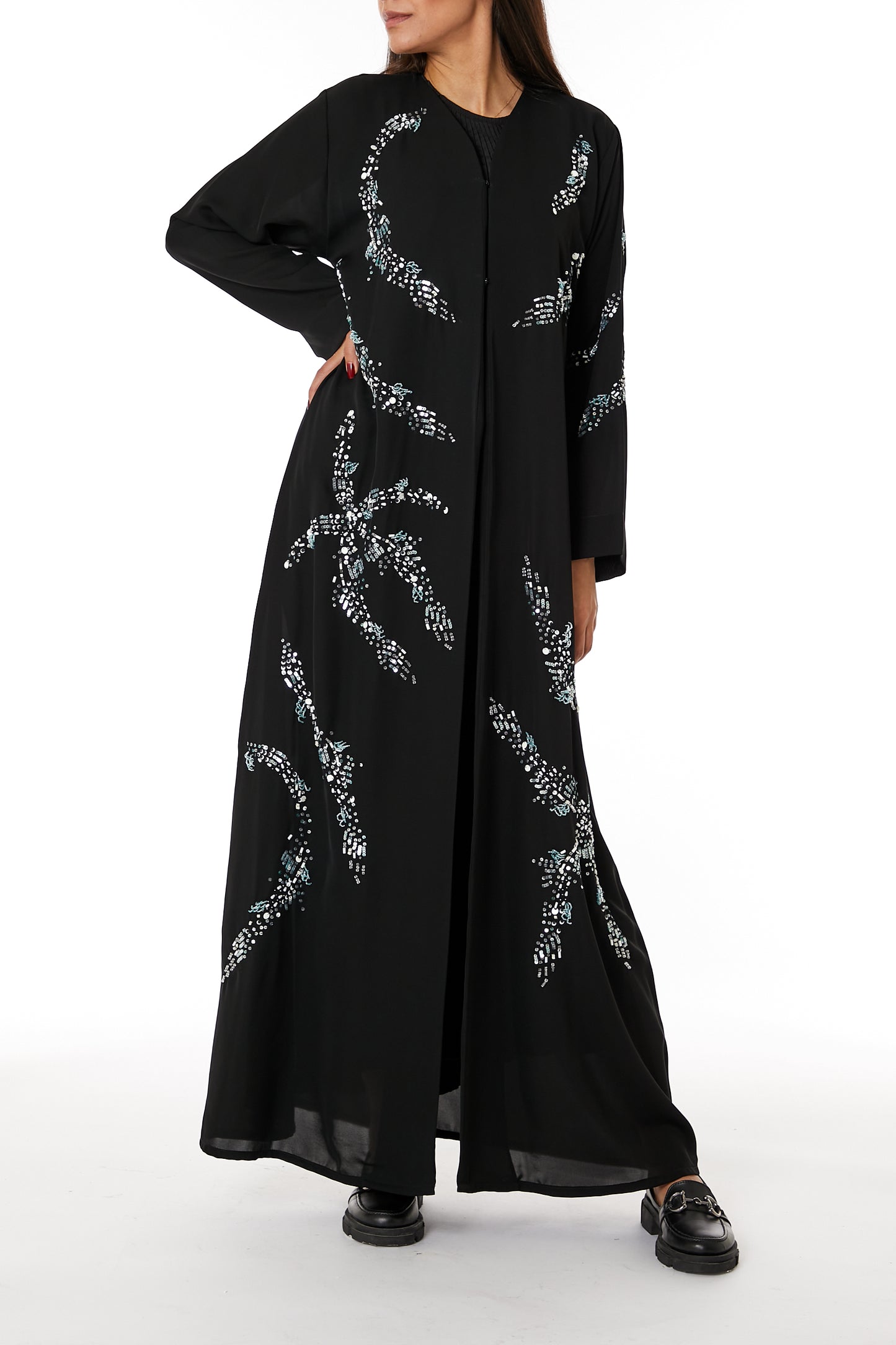 Copy of MOiSTREET Black Nida Embroidered Abaya (8053707342051)