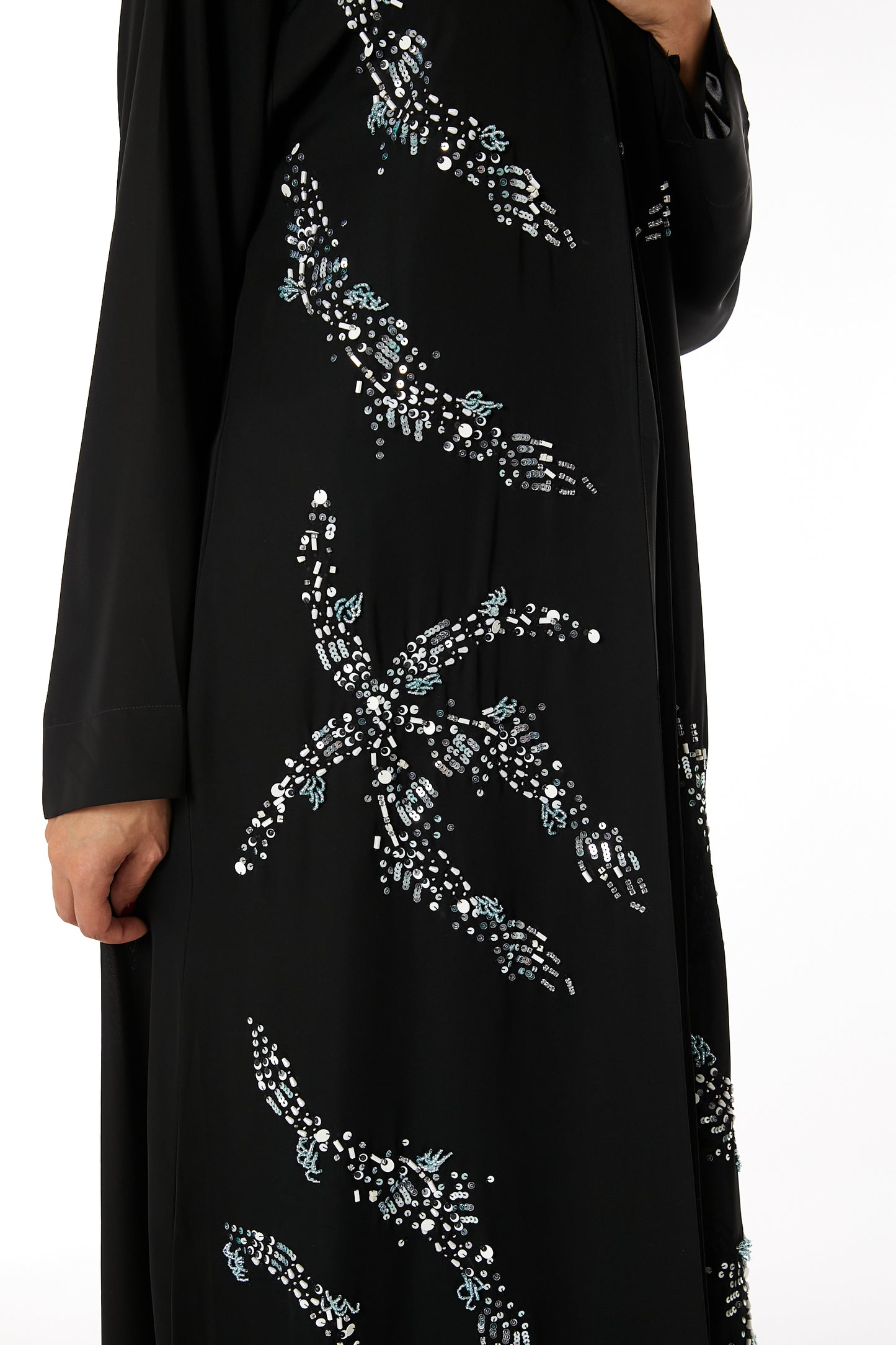 Copy of MOiSTREET Black Nida Embroidered Abaya (8053707342051)