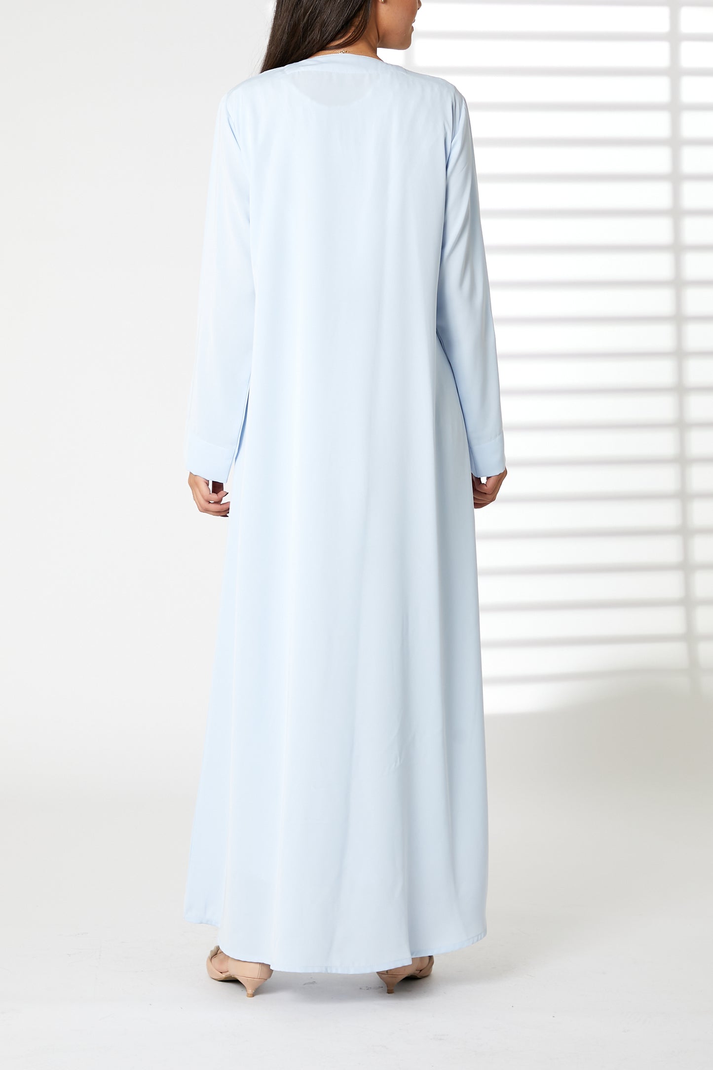 MOiSTREET Blue Nida Embellished Abaya (8055193567459)