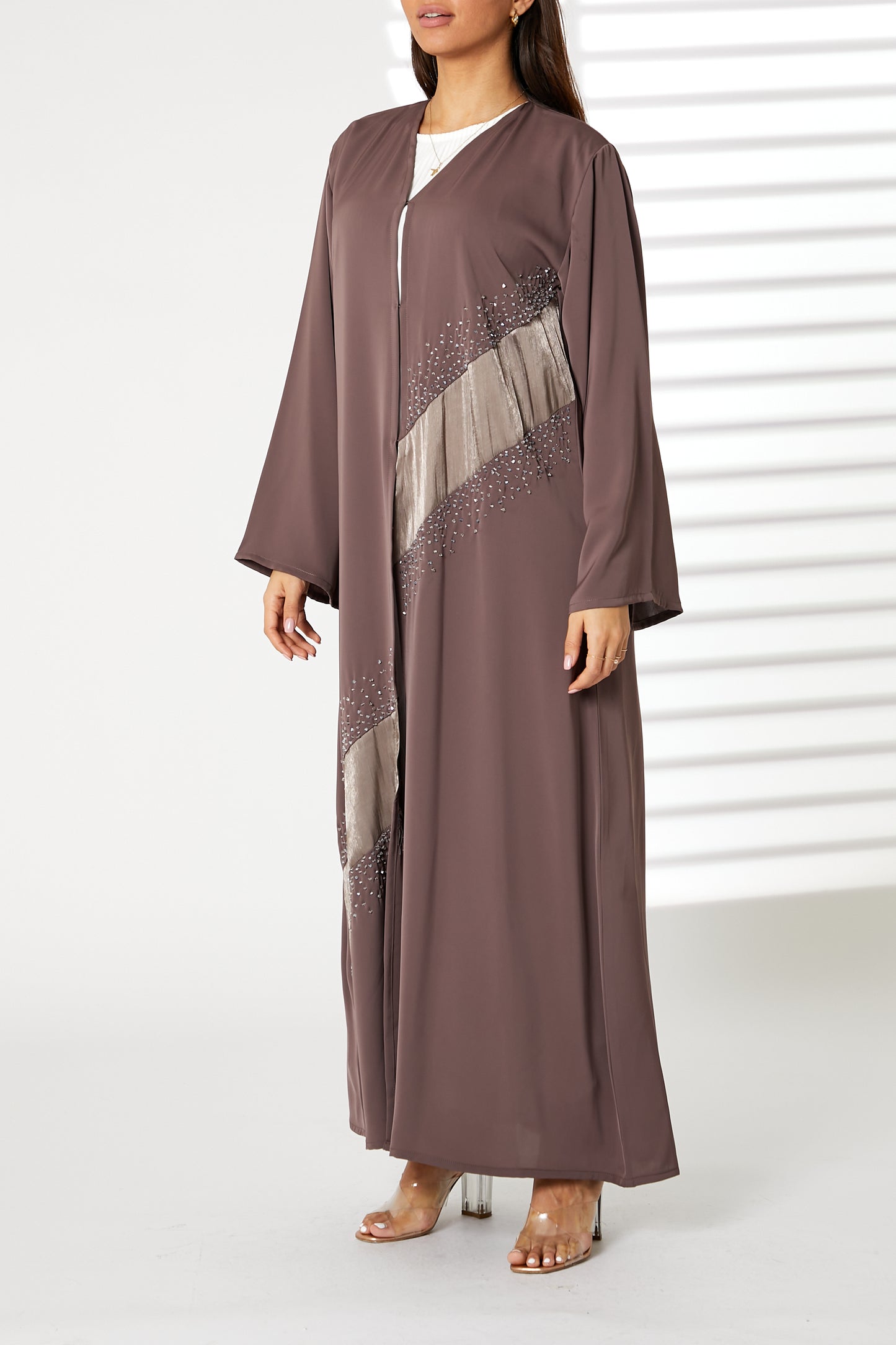 Copy of MOiSTREET Black Nida Embellished Abaya (8055198449891)