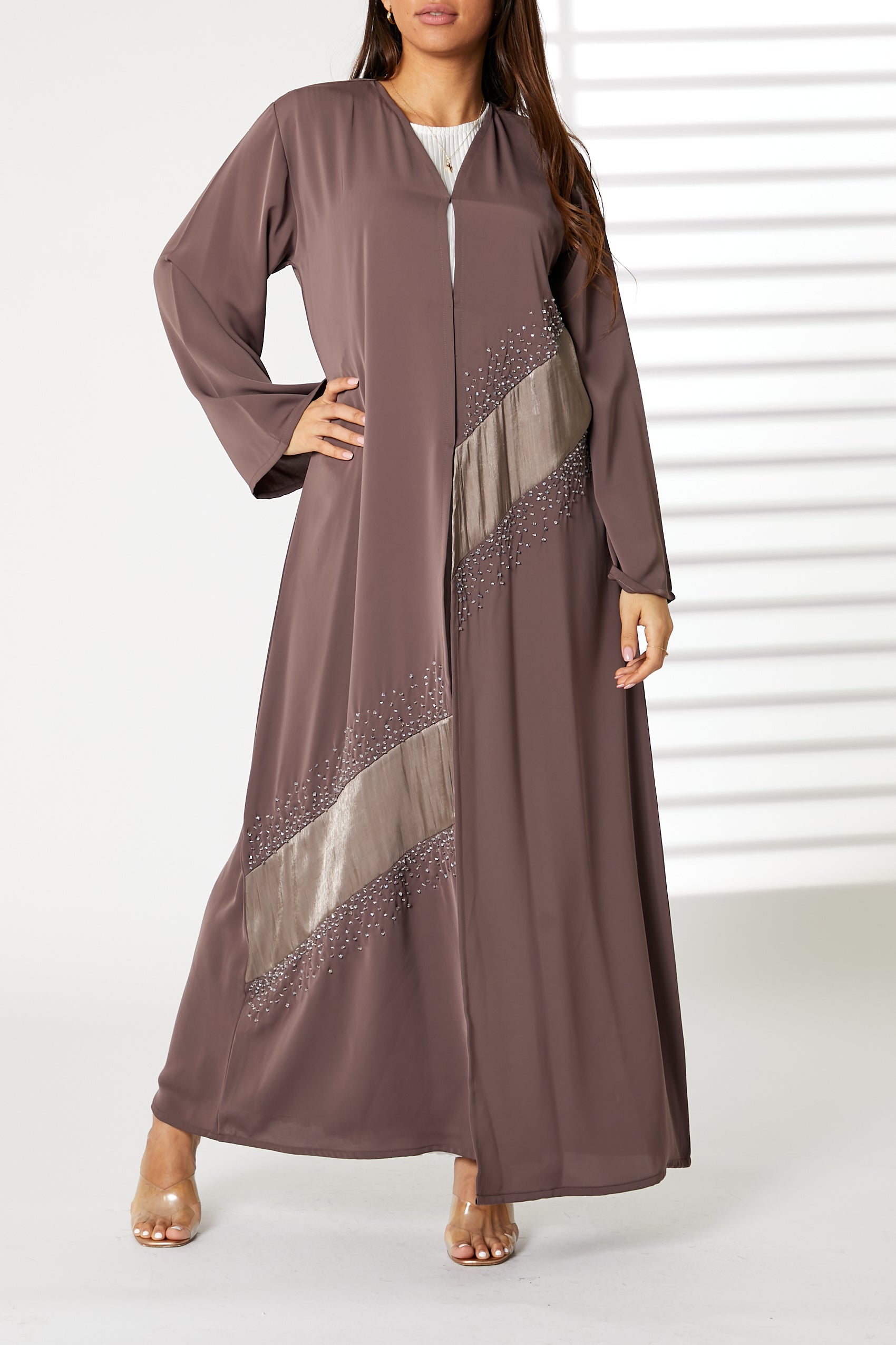 Copy of MOiSTREET Black Nida Embellished Abaya (8055198449891)