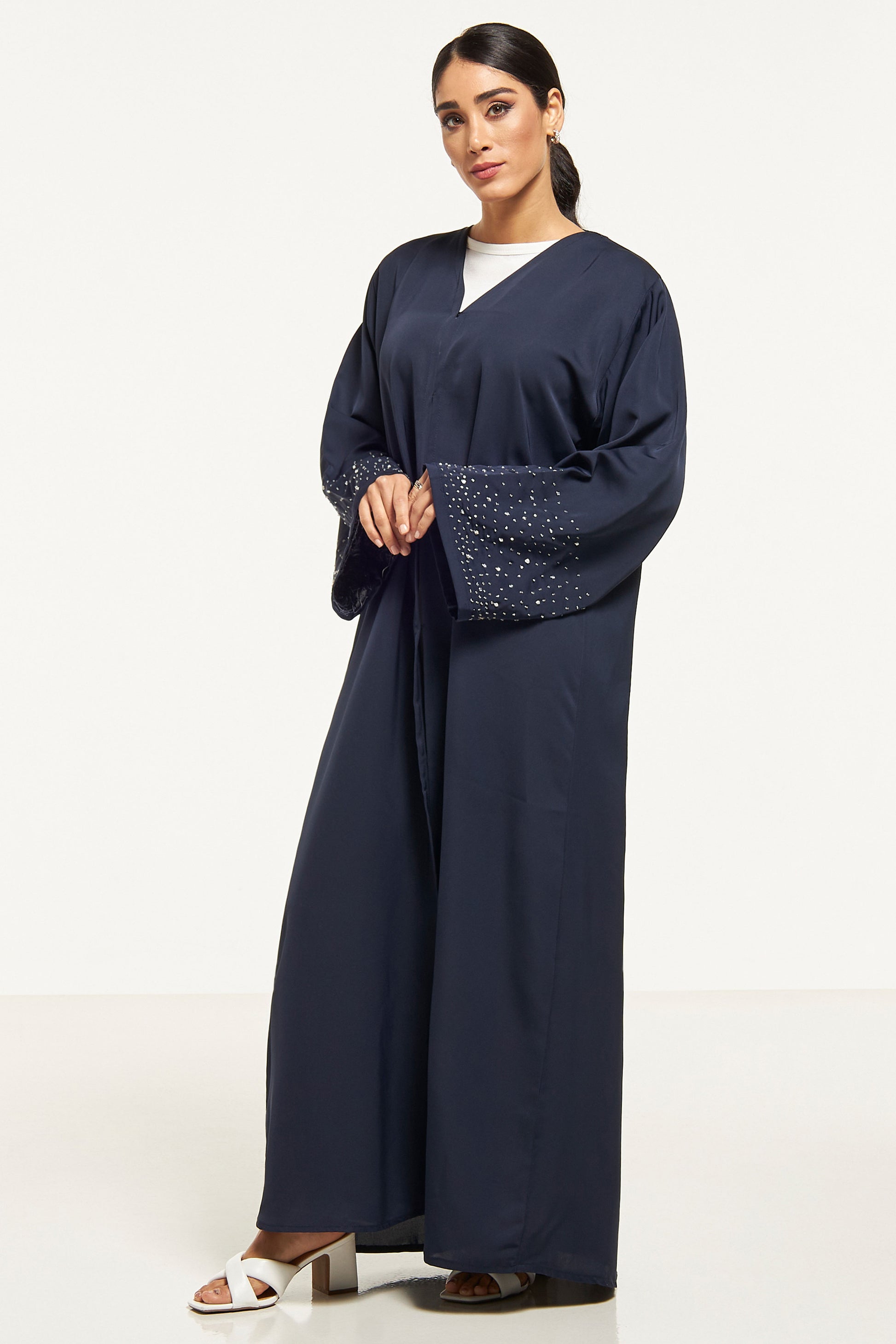 MOiSTREET Embellished Abaya with Sheila (8043916951779)