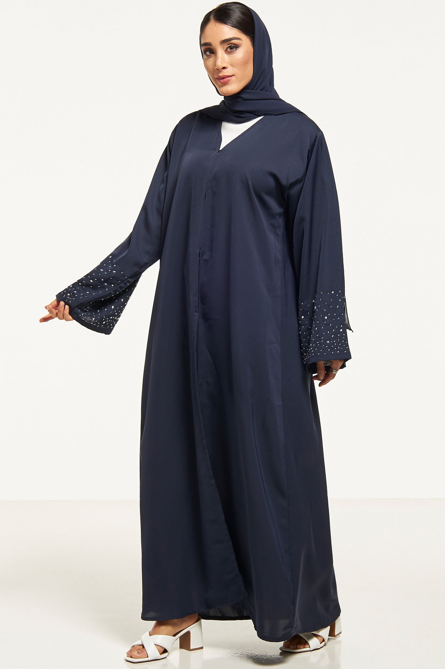 MOiSTREET Embellished Abaya with Sheila (8043916951779)