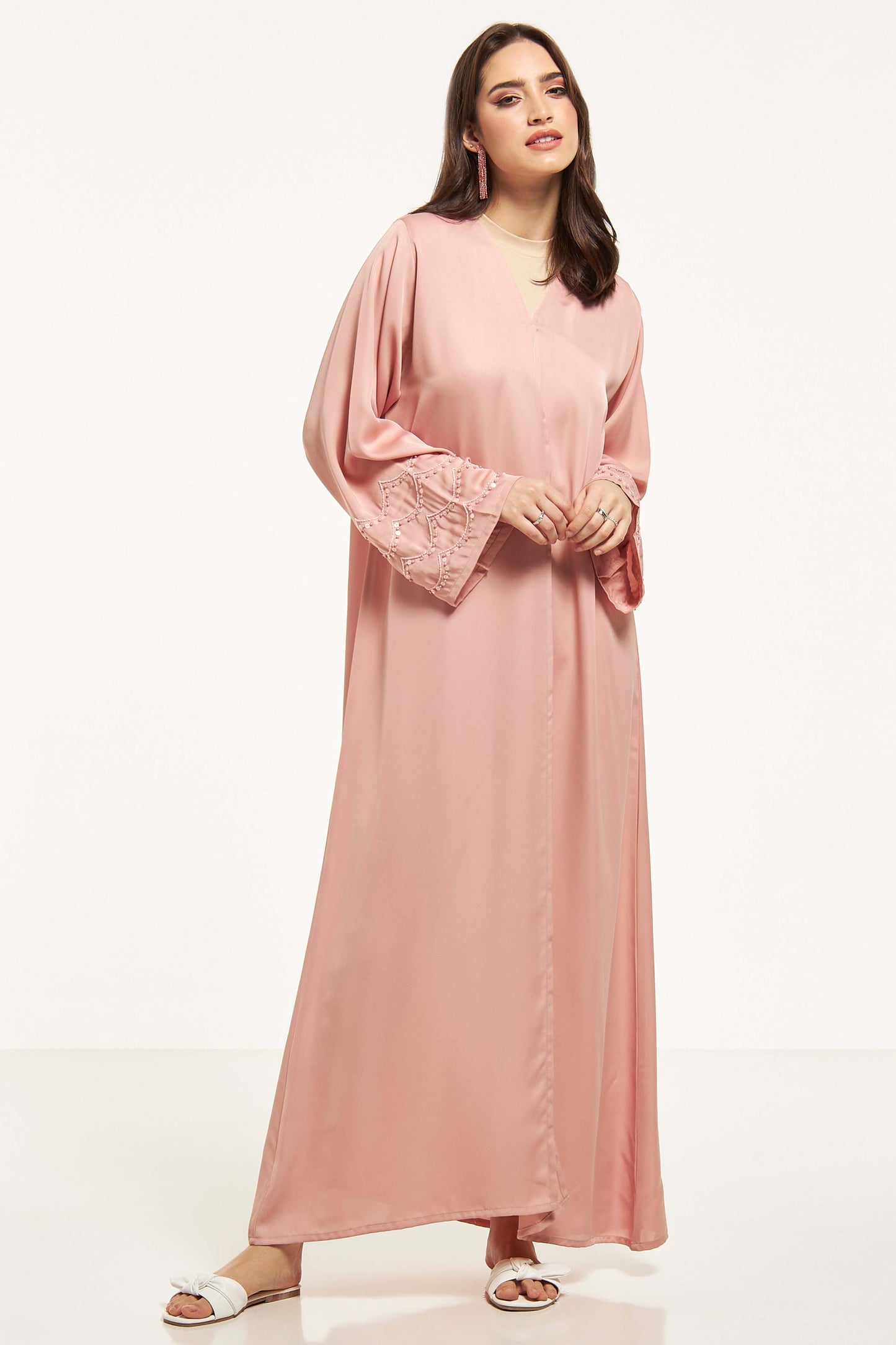 MOiSTREET Embellished Abaya with Sheila (8043918491875)