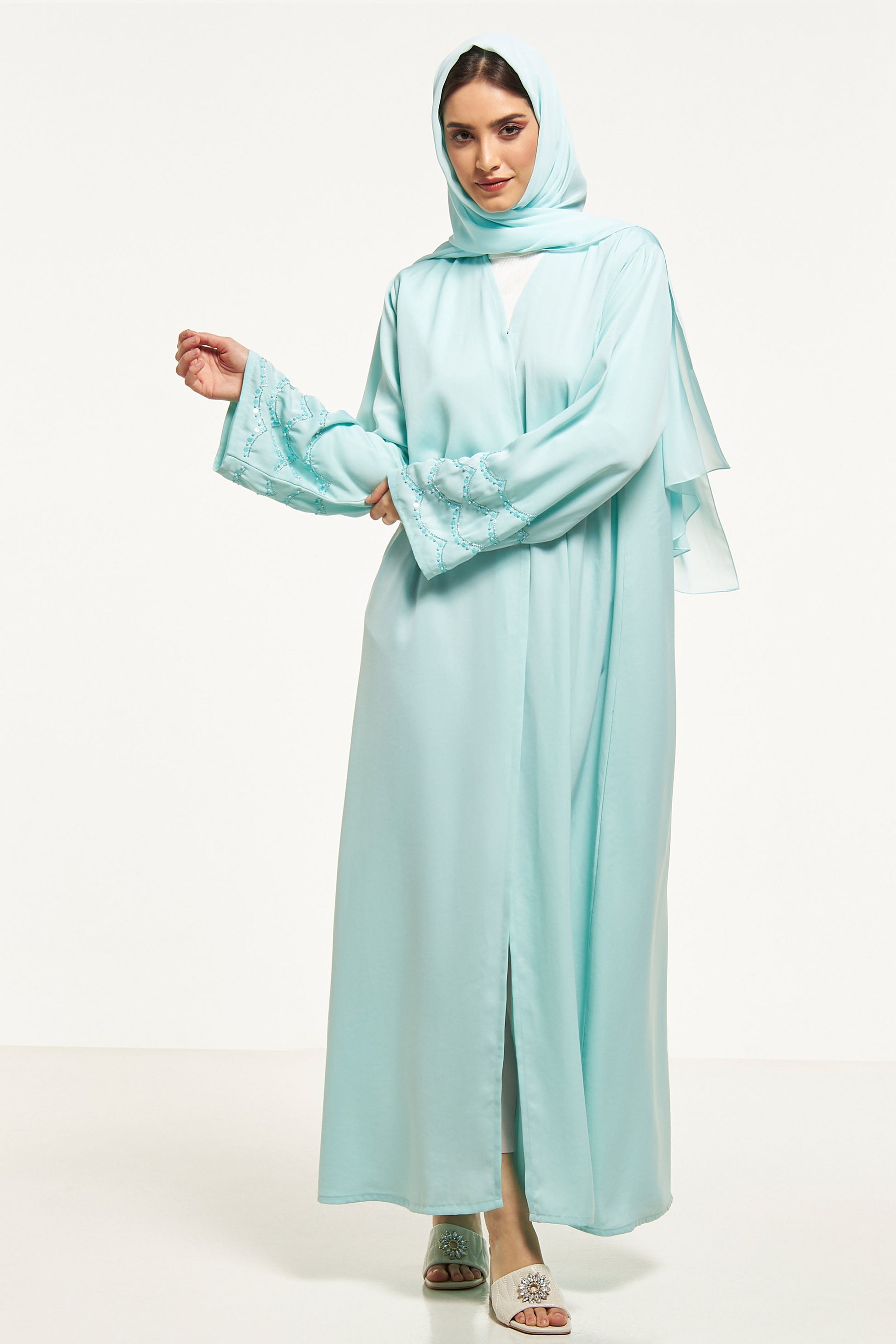 MOiSTREET Embellished Abaya (8043918917859)