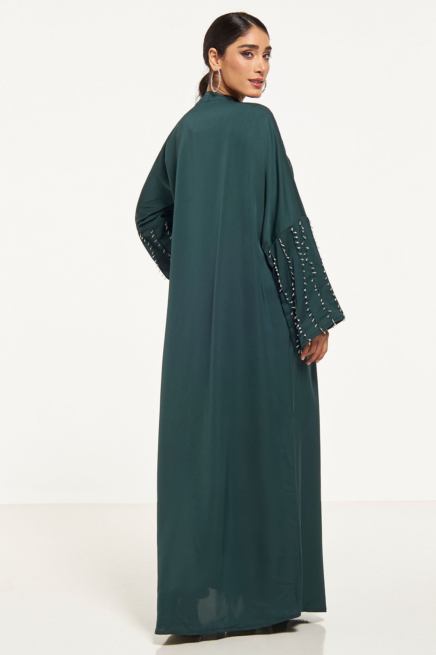 MOiSTREET Stone Embellished Abaya with Sheila (8043952636131)