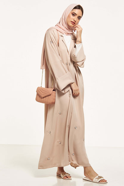 MOiSTREET Sequin Embellished Abaya with Notched Lapel Collar (8043960828131)