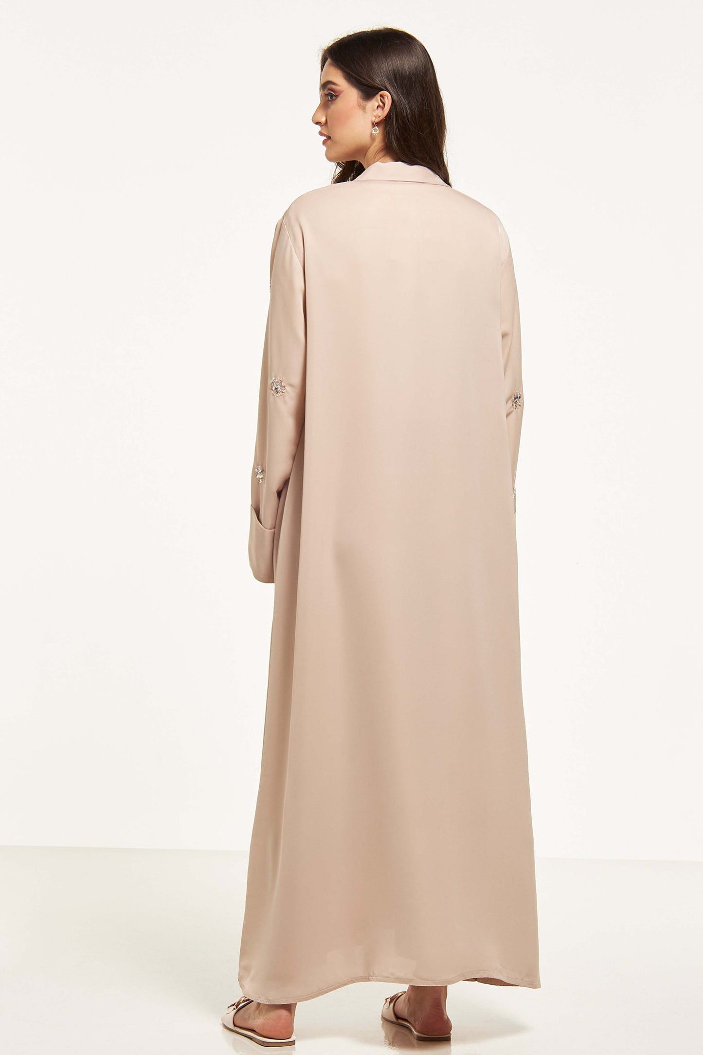 MOiSTREET Sequin Embellished Abaya with Notched Lapel Collar (8043960828131)