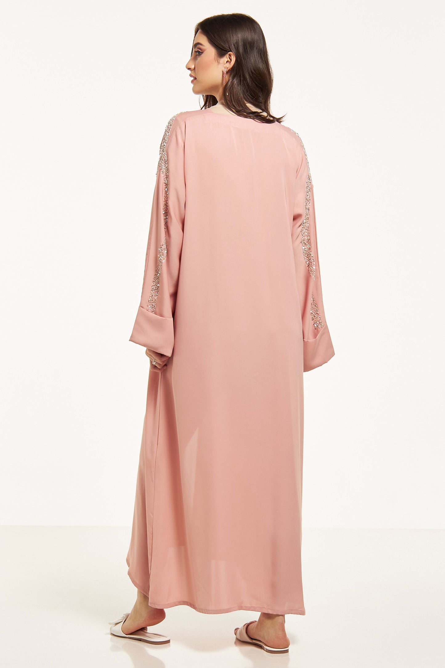 MOiSTREET Embellished Abaya with Sheila (8044670025955)