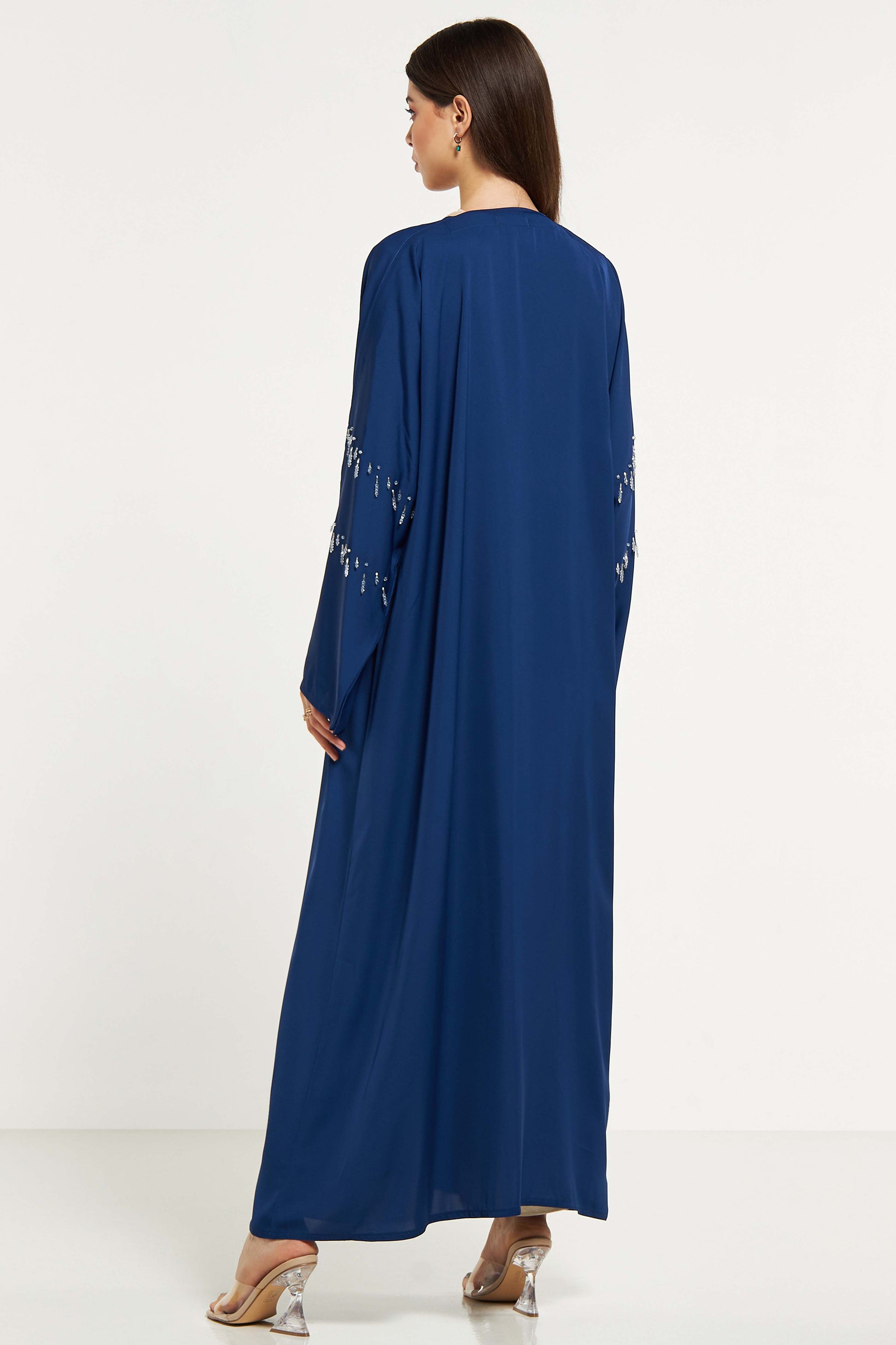 MOiSTREET Embellished Abaya with Sheila (8044671566051)