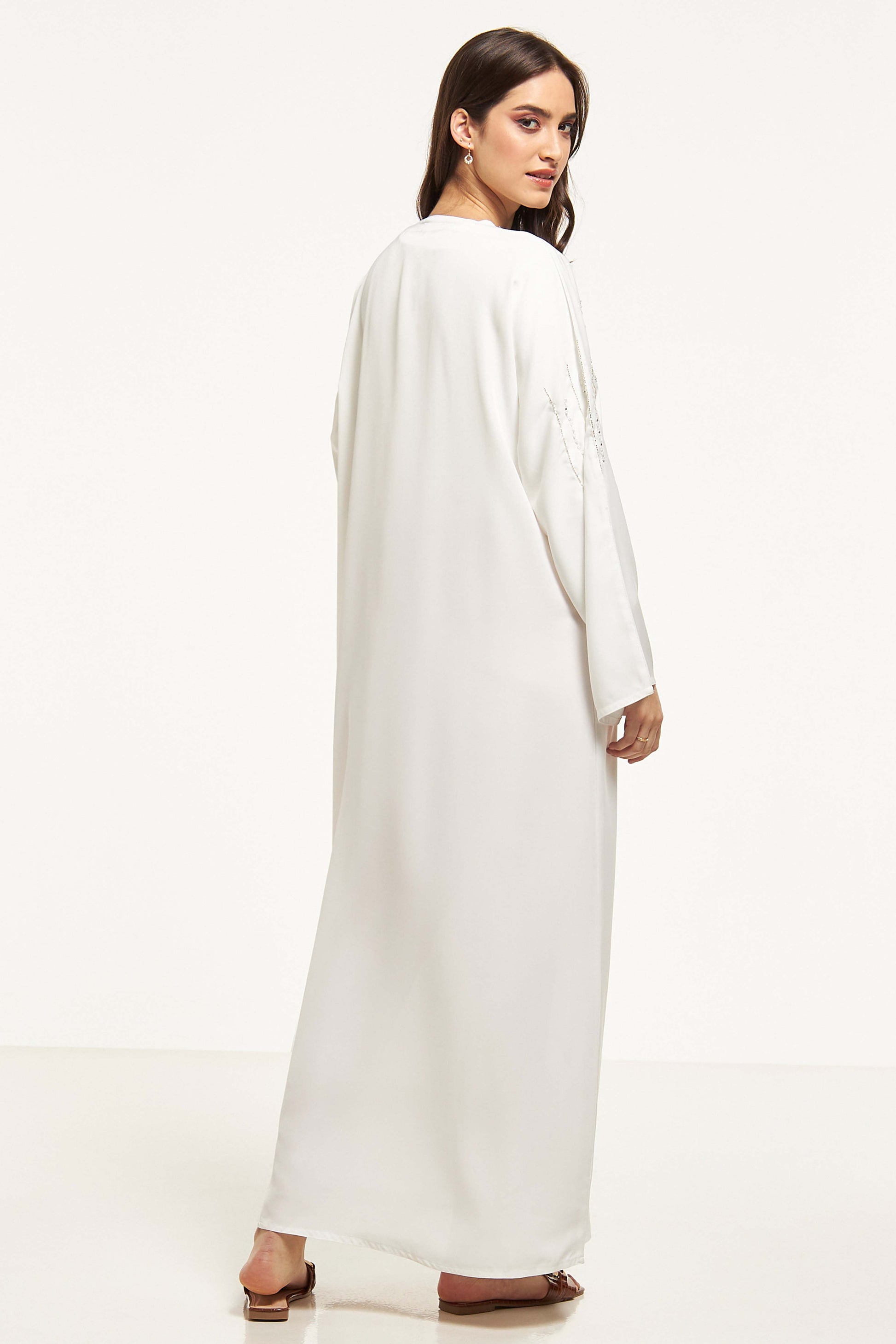 MOiSTREET Embellished Abaya with Sheila (8044673073379)