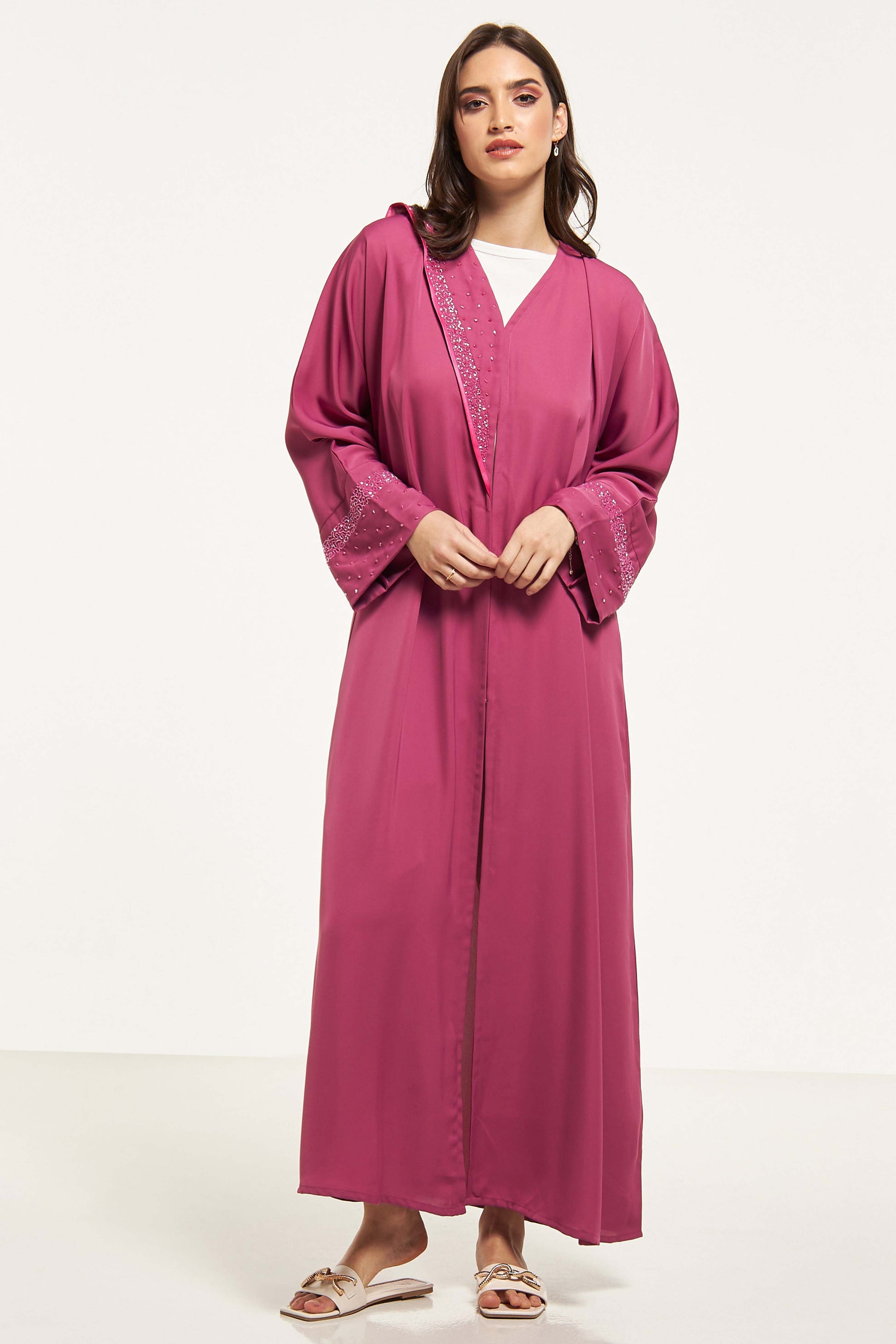 MOiSTREET Embellished Abaya with Sheila (8044676317411)