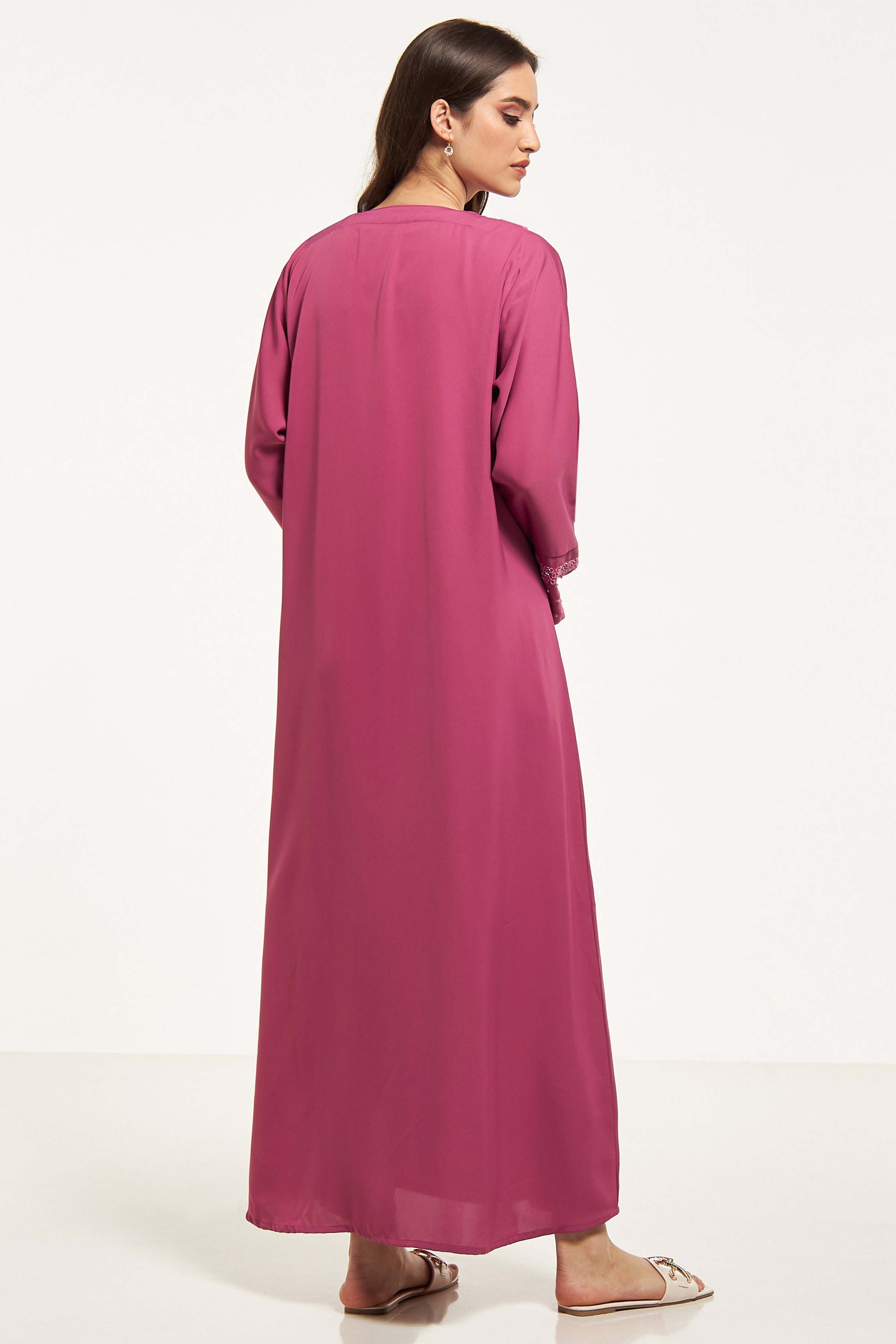 MOiSTREET Embellished Abaya with Sheila (8044676317411)