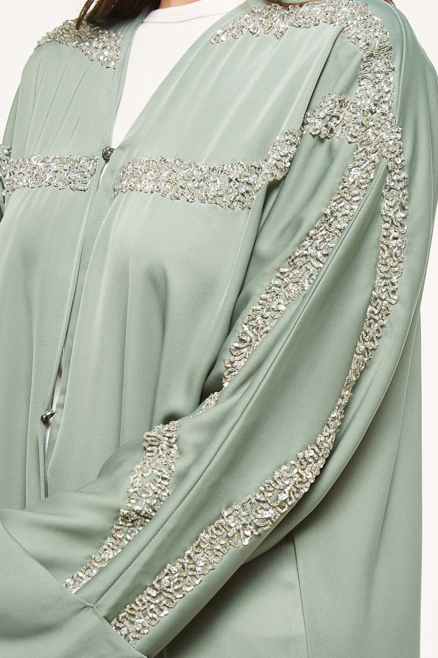 MOiSTREET Embellished Abaya with Sheila (8044680937699)